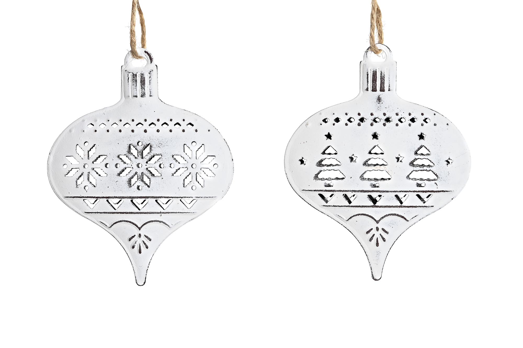 DECORACION COLGANTE SET 6 METAL 22X8X3 2 SURT.