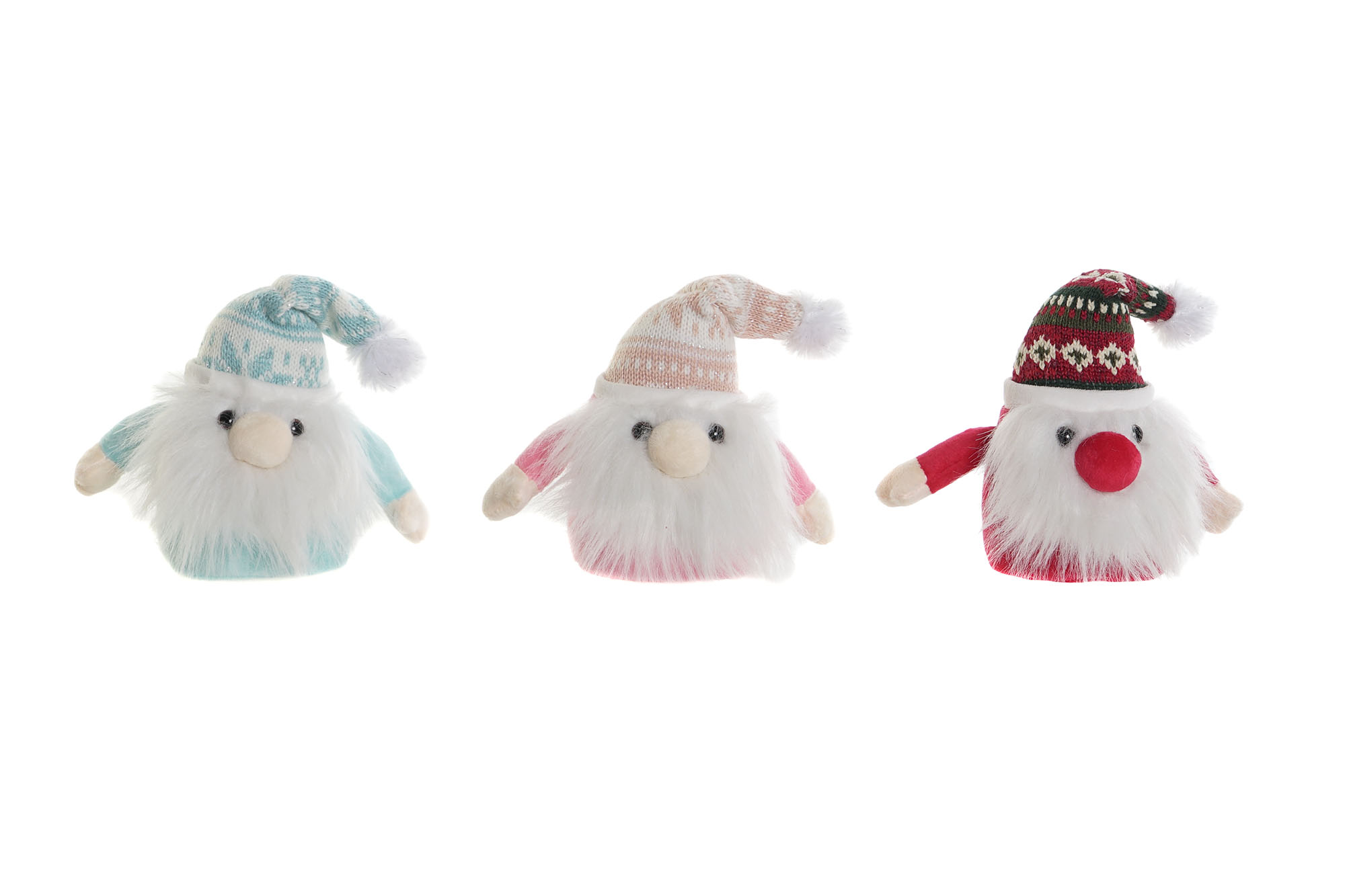 PELUCHE POLIESTER PS 14X10X14 PAPA NOEL 3 SURT.