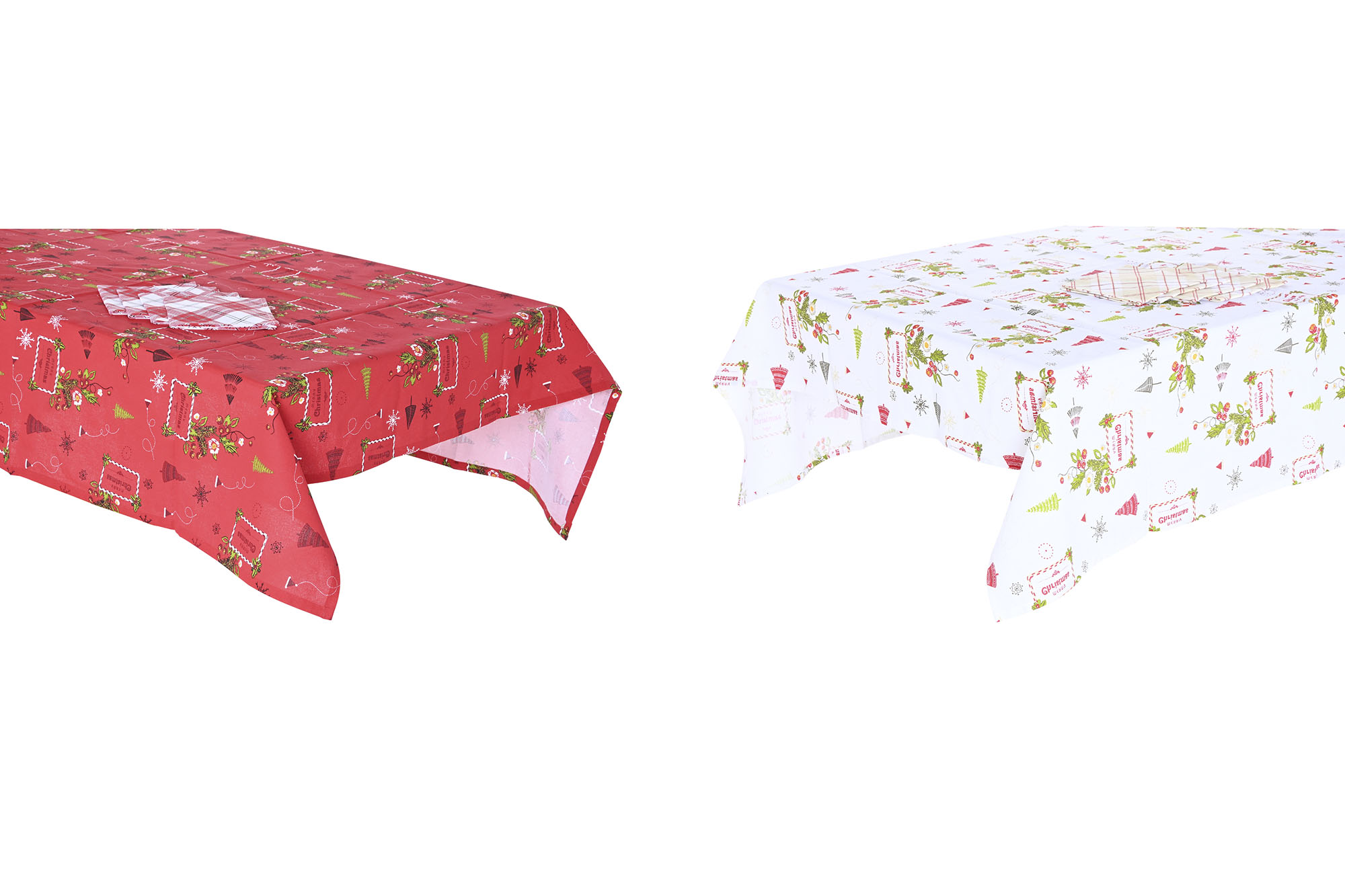 MANTEL SET 5 ALGODON 150X150X0,2 4SERV SERVILLETAS