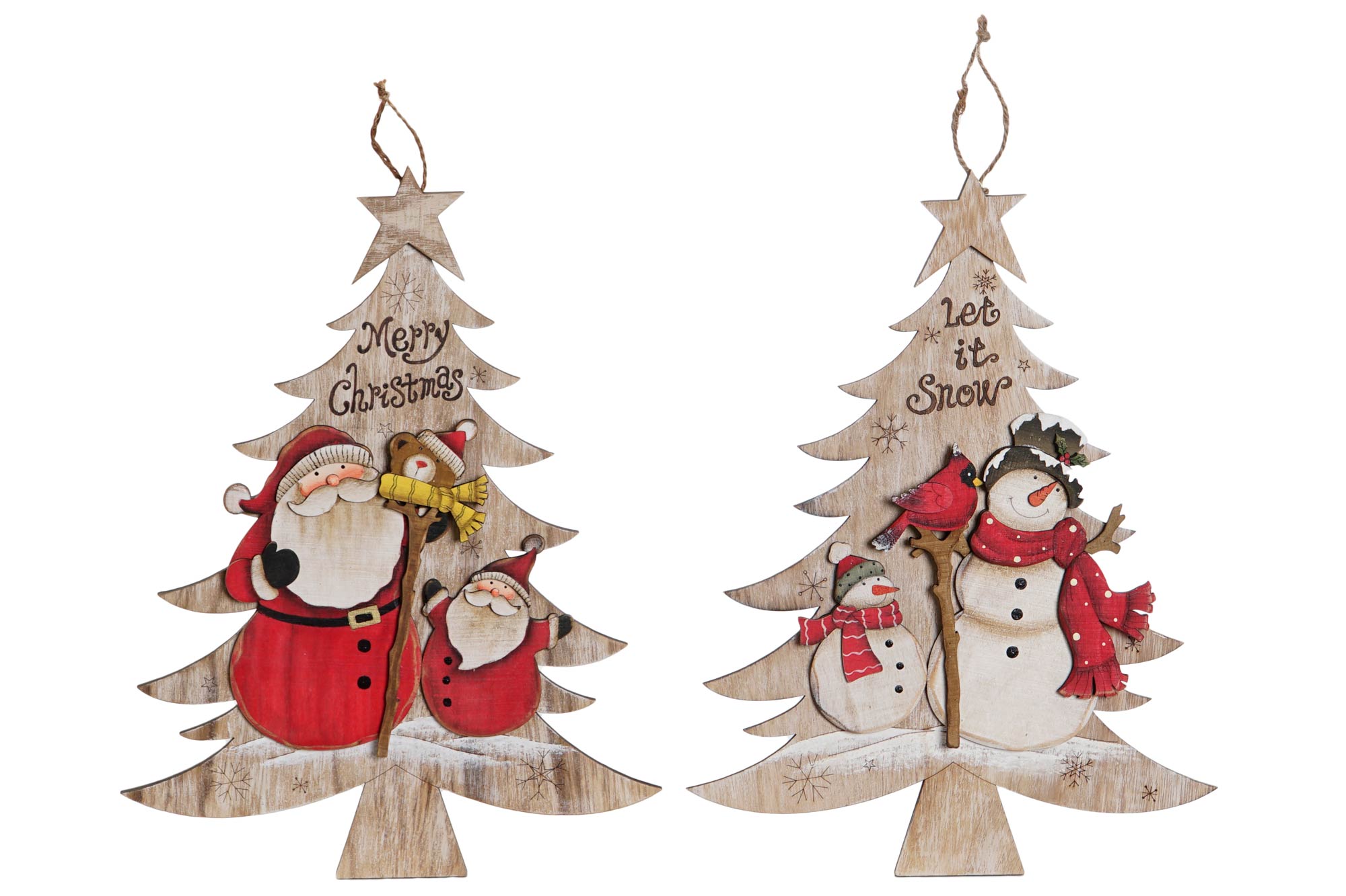 DECORACION COLGANTE MADERA 26X2X35 ARBOL 2 SURT.