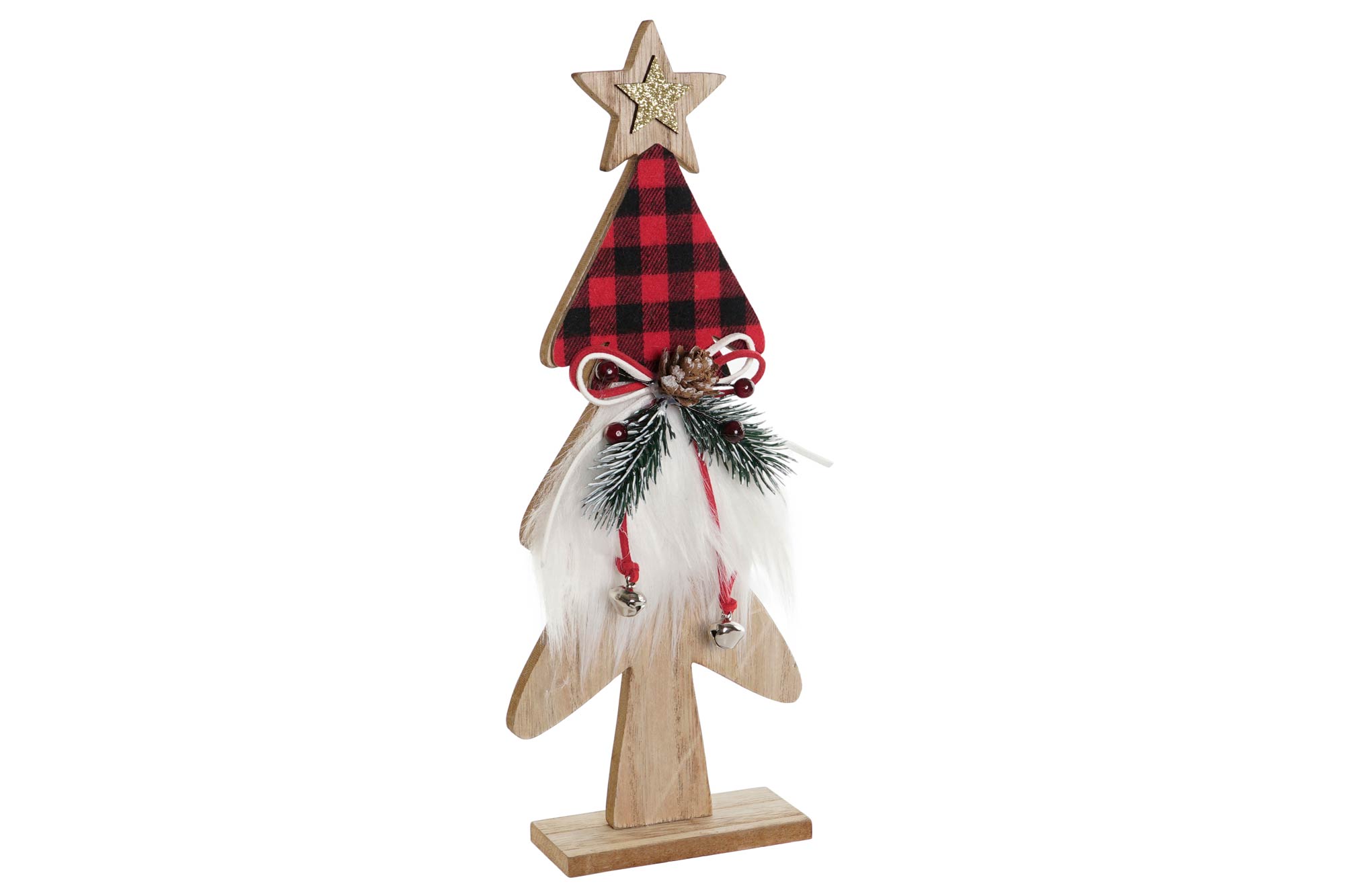 FIGURA MADERA 11,5X4X31 ARBOL ROJO