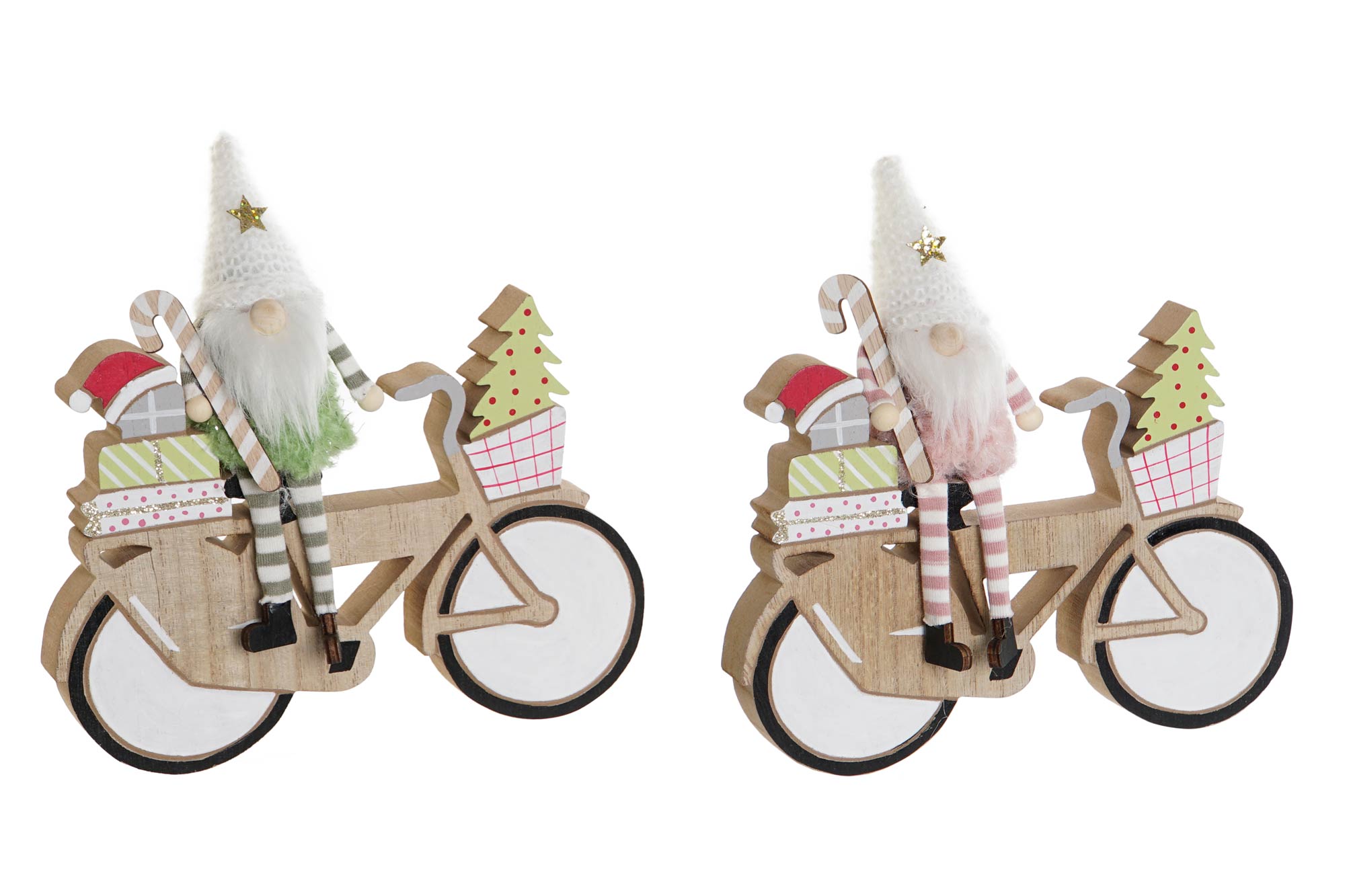 FIGURA MADERA 21X2X21 BICICLETA 2 SURT.