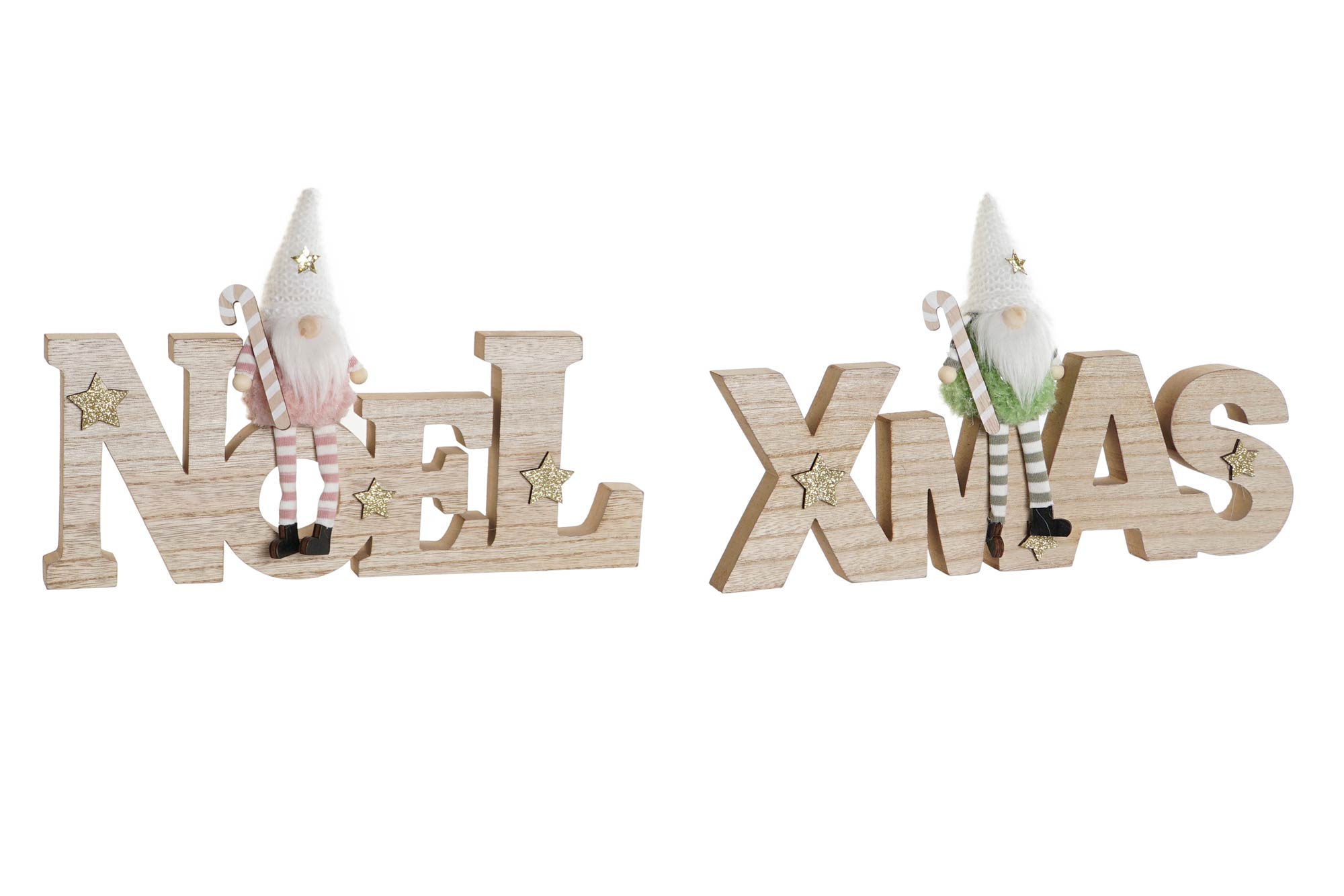 DECORACION MADERA 32X2X19 XMAS 2 SURT.