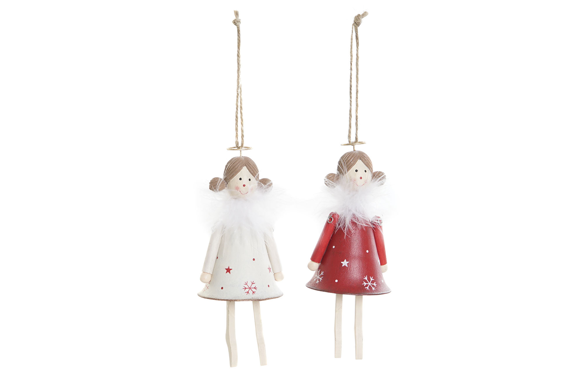 DECORACION COLGANTE METAL 6X6X15,5 ANGEL 2 SURT.