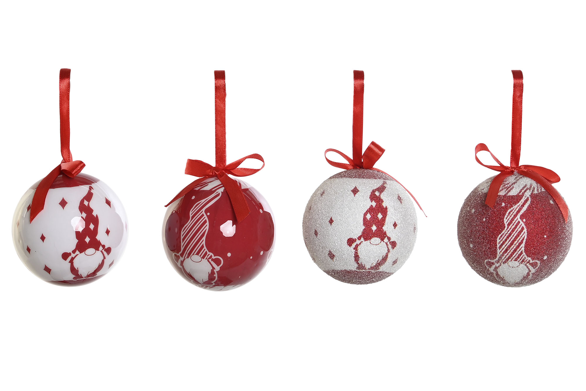 BOLA DECORACION SET 14 PVC 25X25X16 GNOMO ROJO