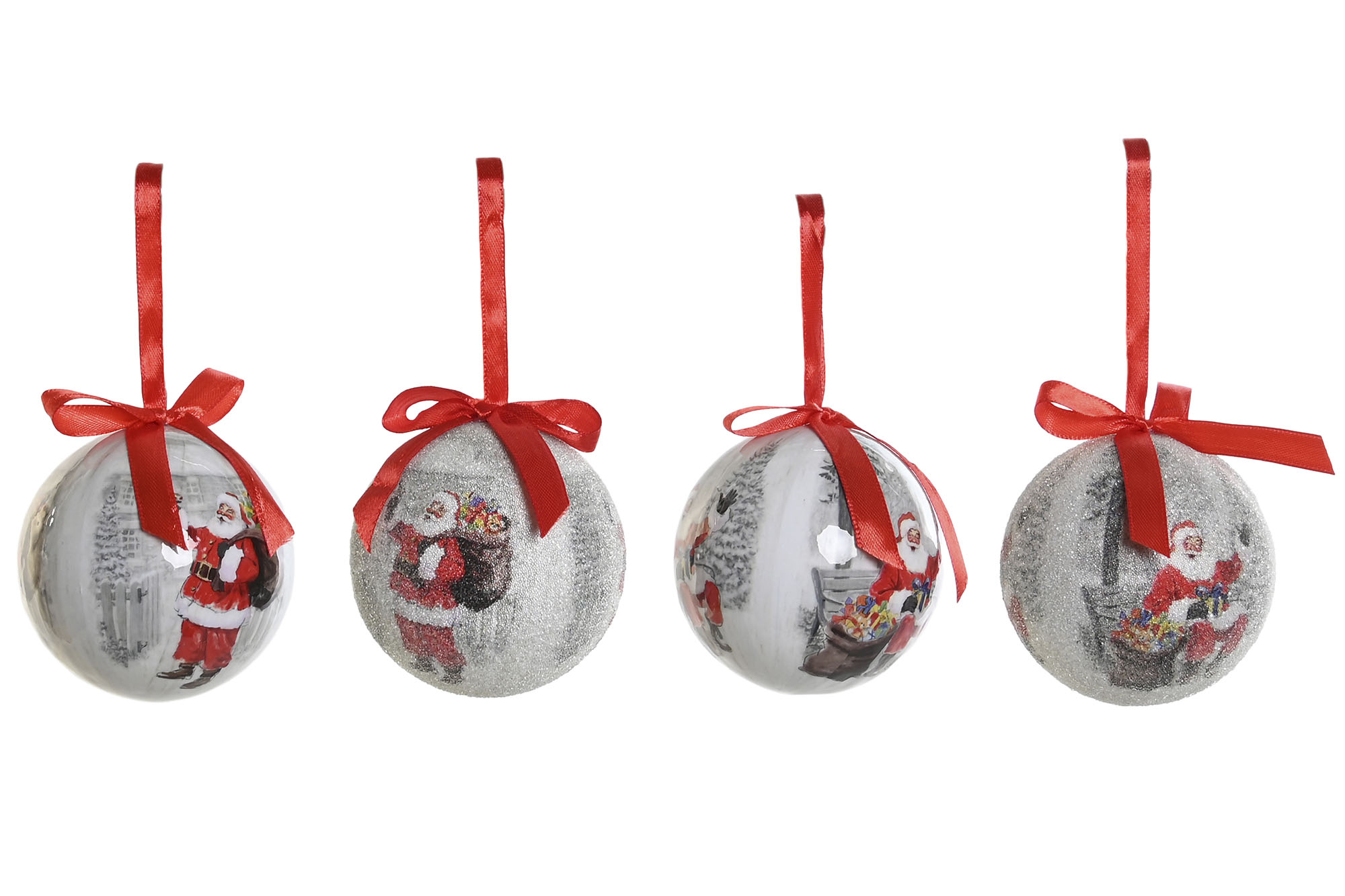 BOLA DECORACION SET 14 PVC 25X25X16 PAPA NOEL ROJO