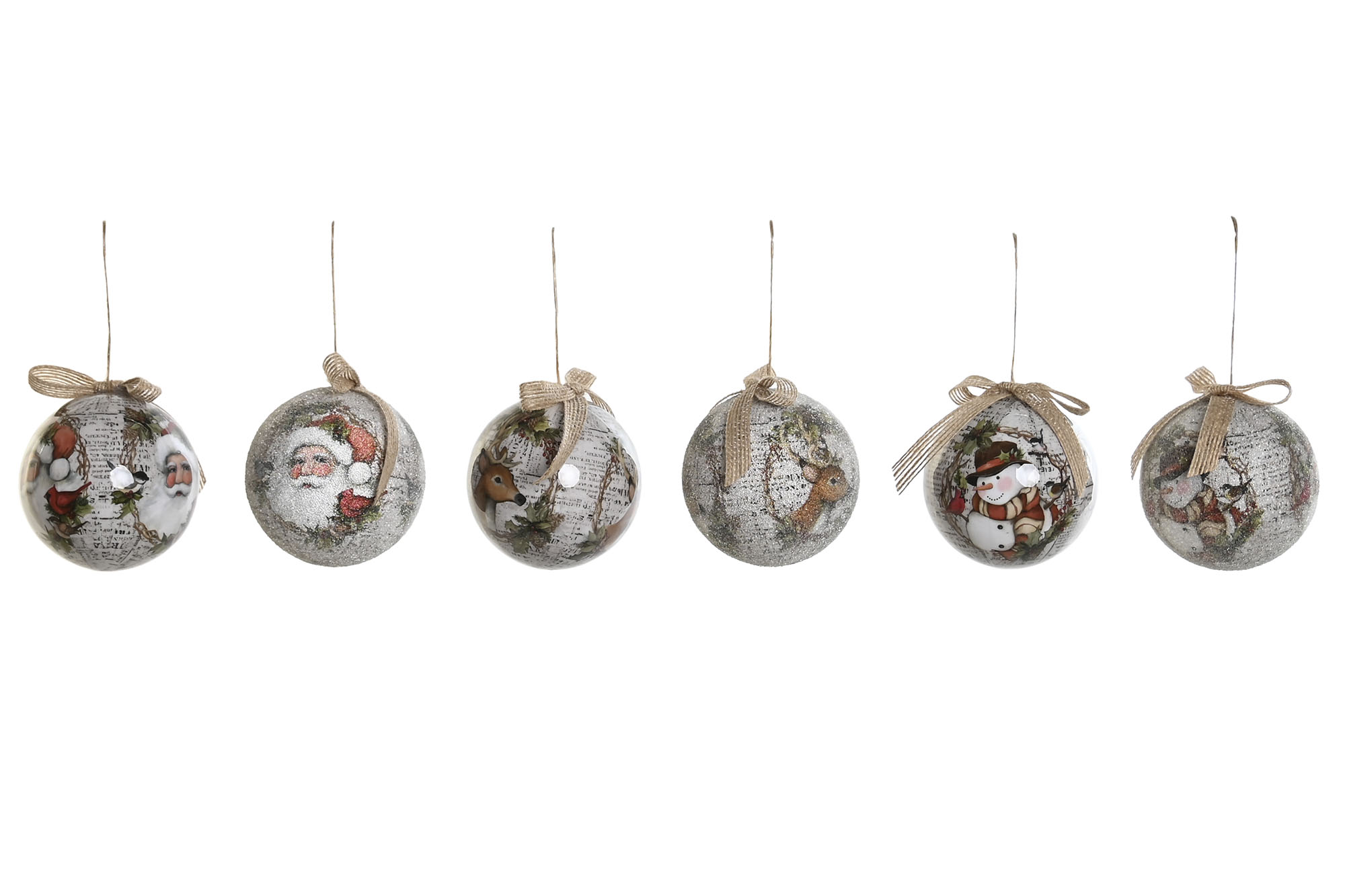 BOLA DECORACION SET 14 PVC 25X25X16 PAPA NOEL