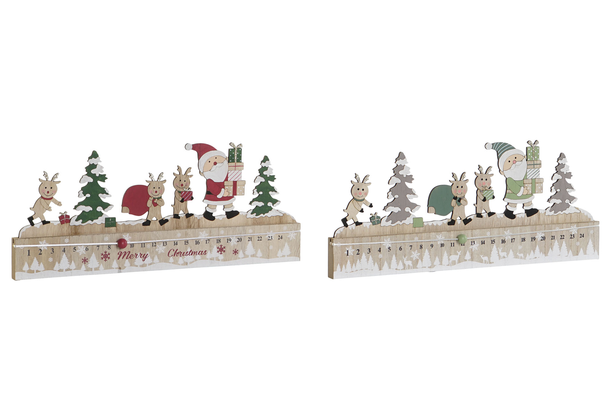 CALENDARIO ADVIENTO MDF 45X2X19 2 SURT.