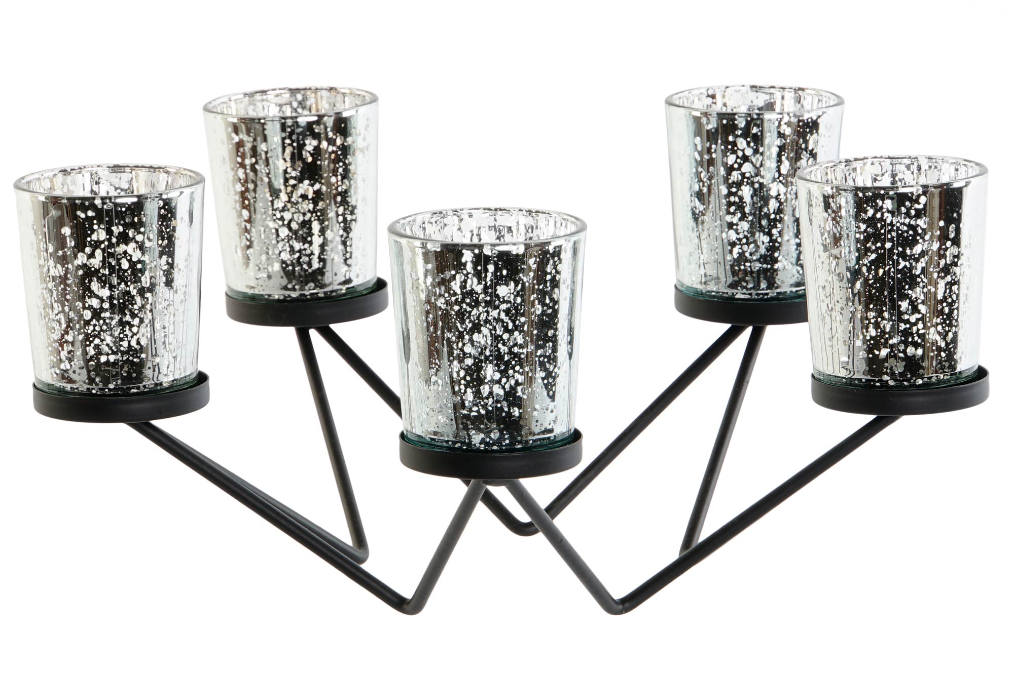 PORTAVELA CRISTAL METAL 27X27X13,5 ESTRELLA