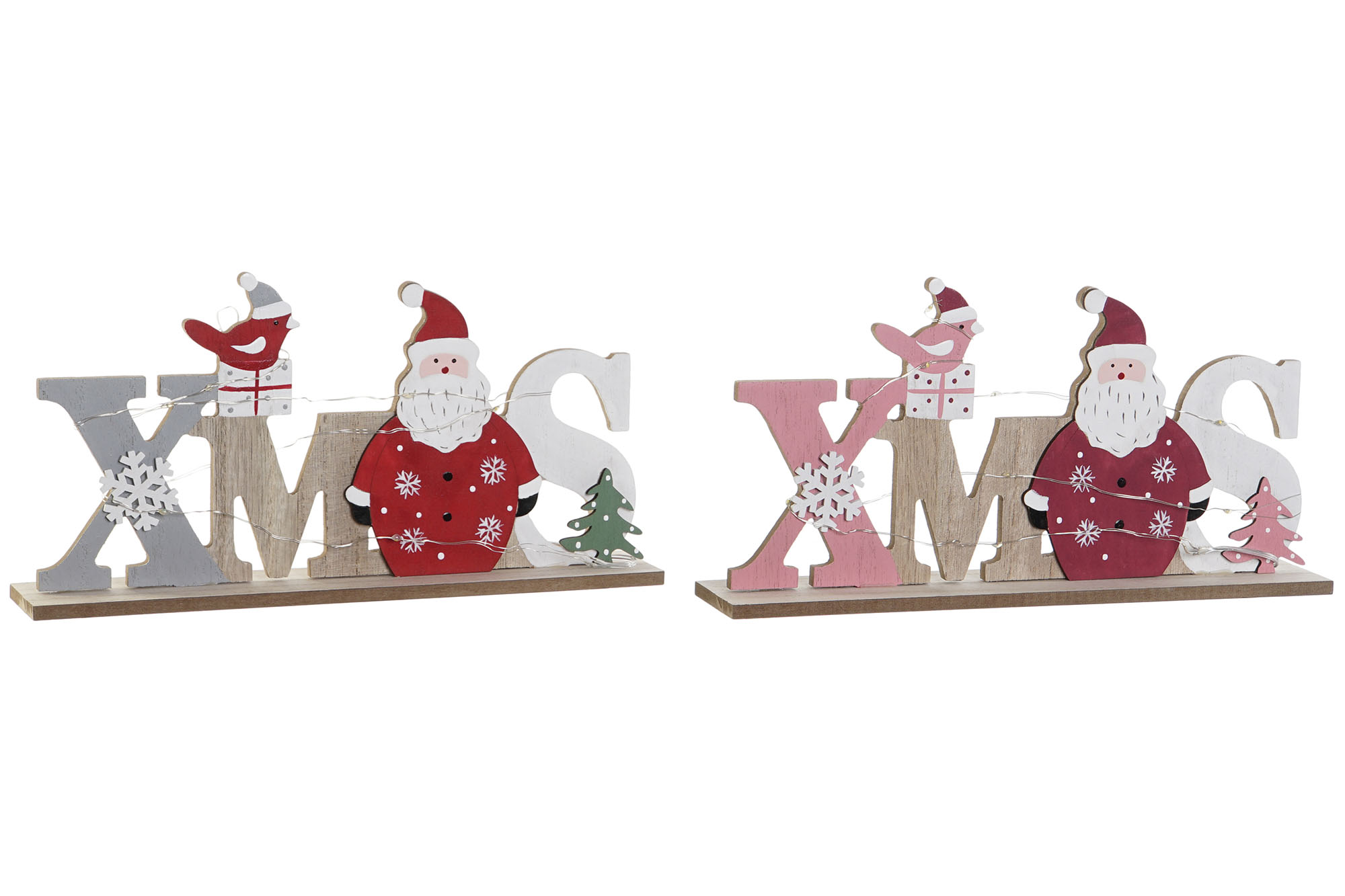 DECORACION LUMINOSA MDF 26X5X13 2 SURT.