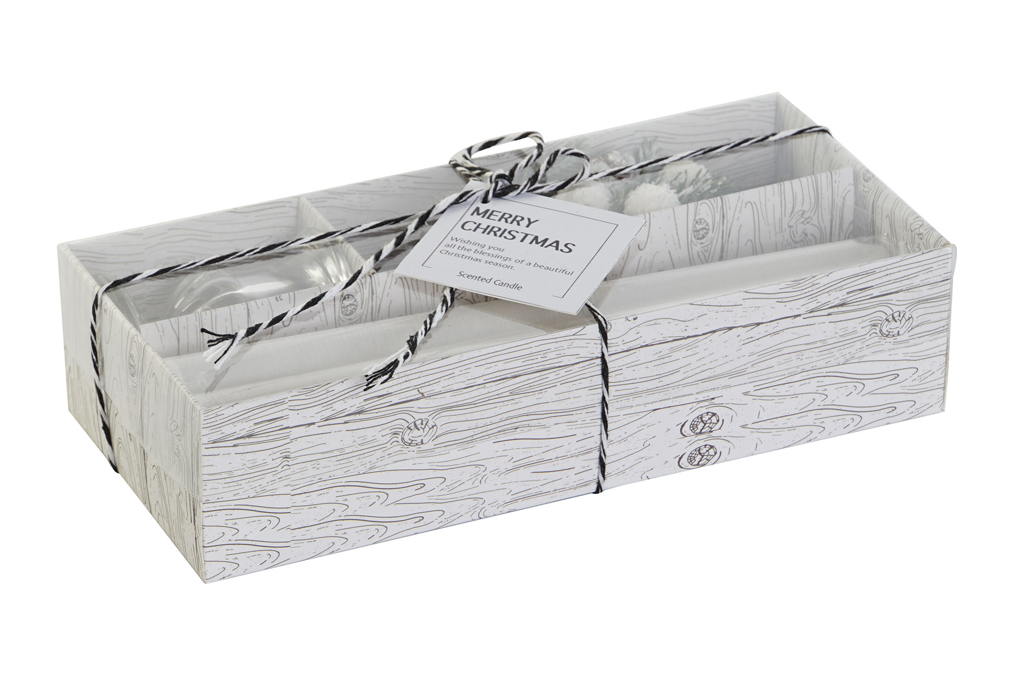 VELA SET 4 CERA PARAFINA CRISTAL 2X2X20 45 BLANCO