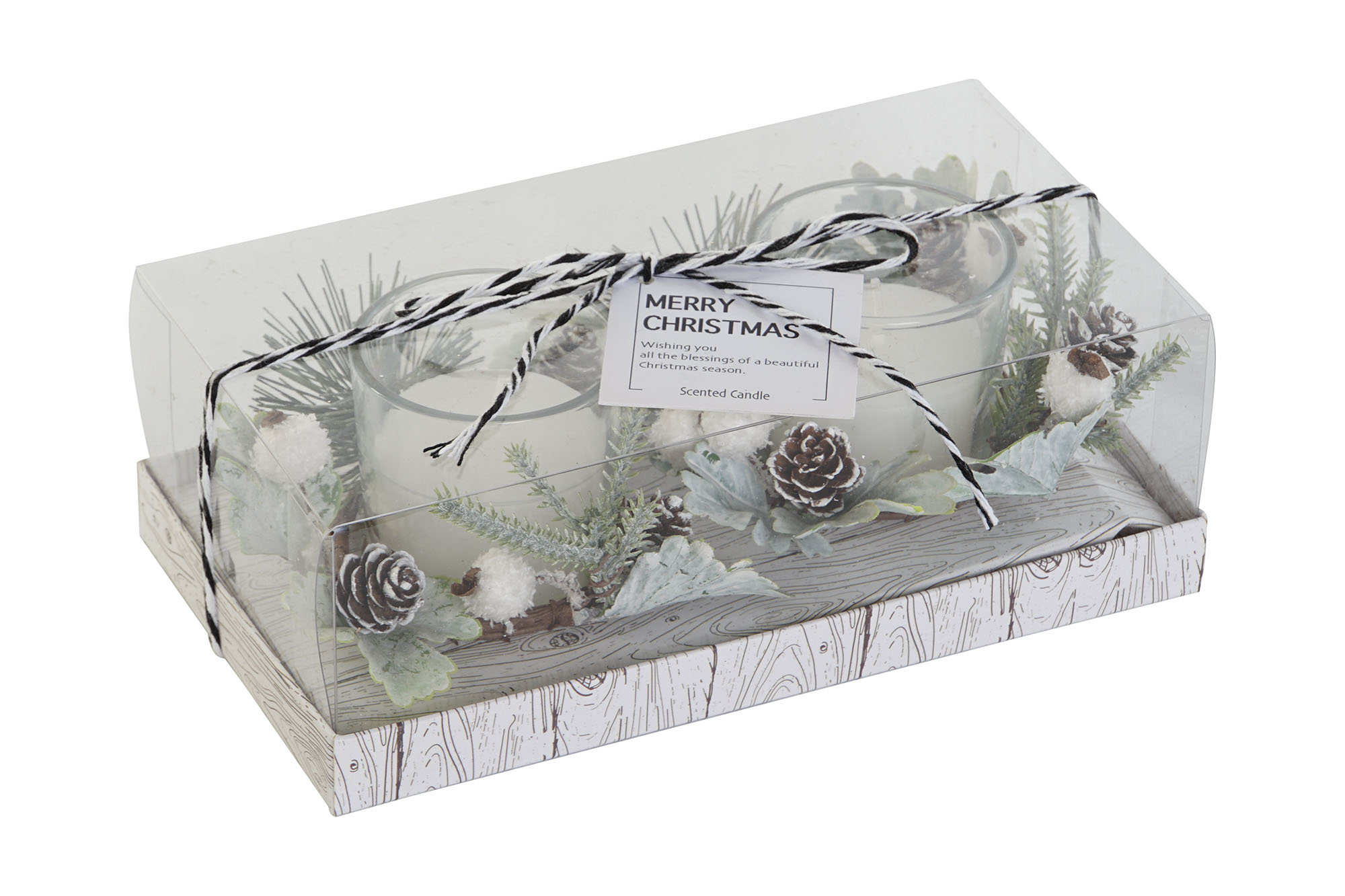 VELA SET 2 CERA PARAFINA CRISTAL 10X10X7 50GR
