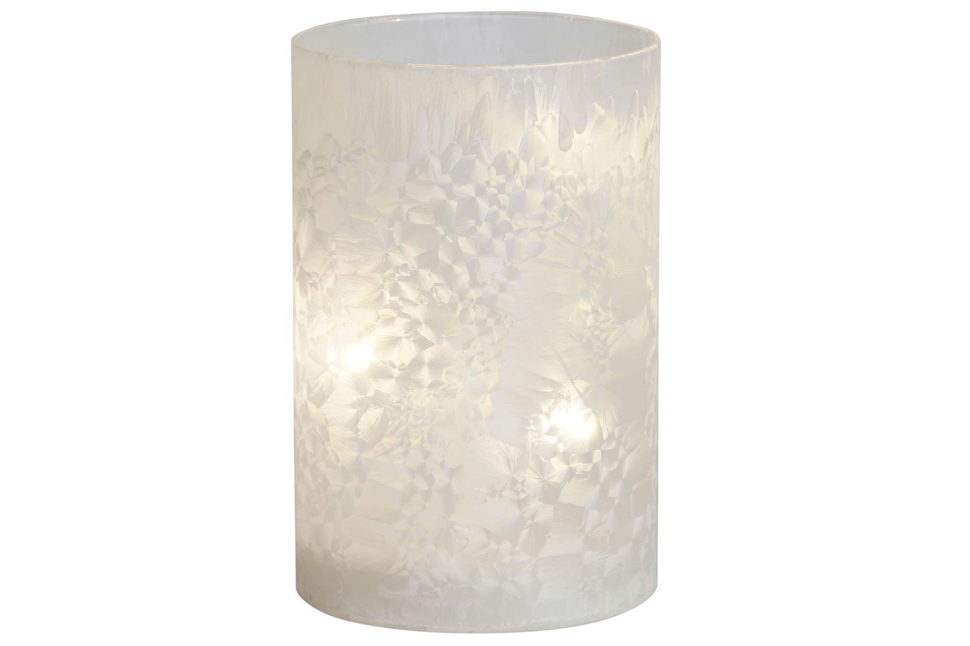 DECORACION LUMINOSA CRISTAL LED 10X10X15 BLANCO
