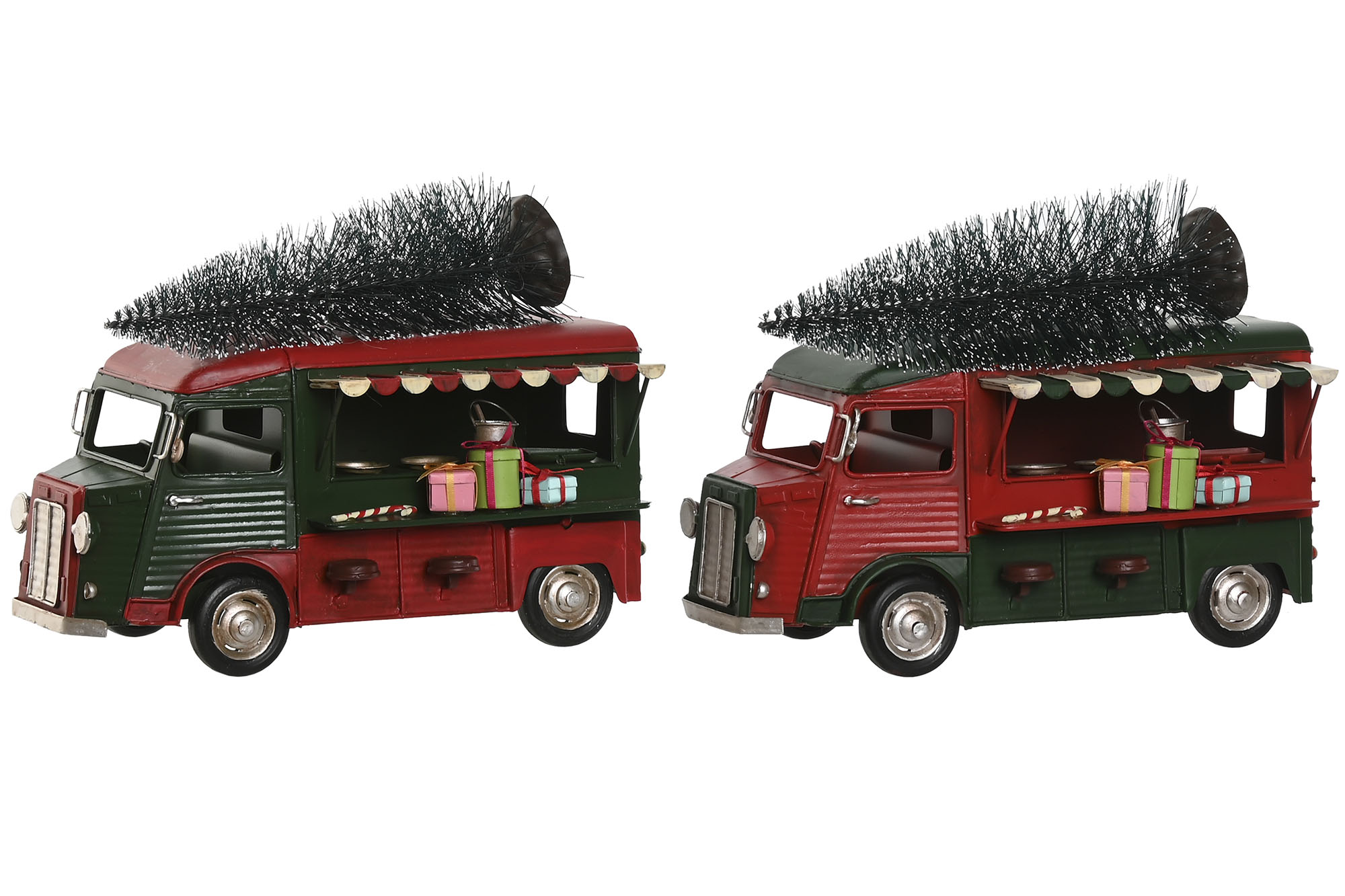 VEHICULO DECORACION METAL 26X14,5X20 2 SURT.