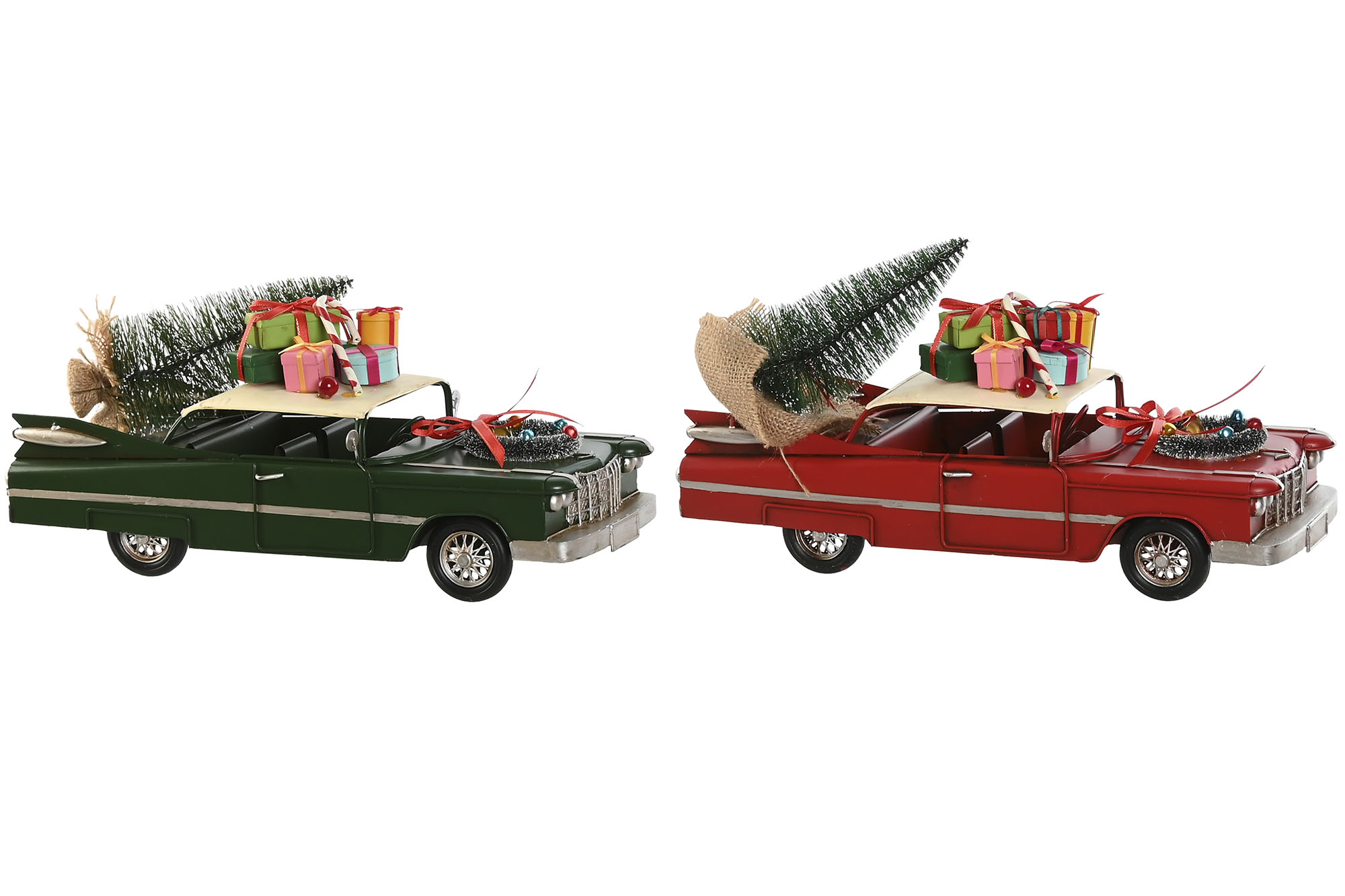 VEHICULO DECORACION METAL 36X14,5X23 2 SURT.