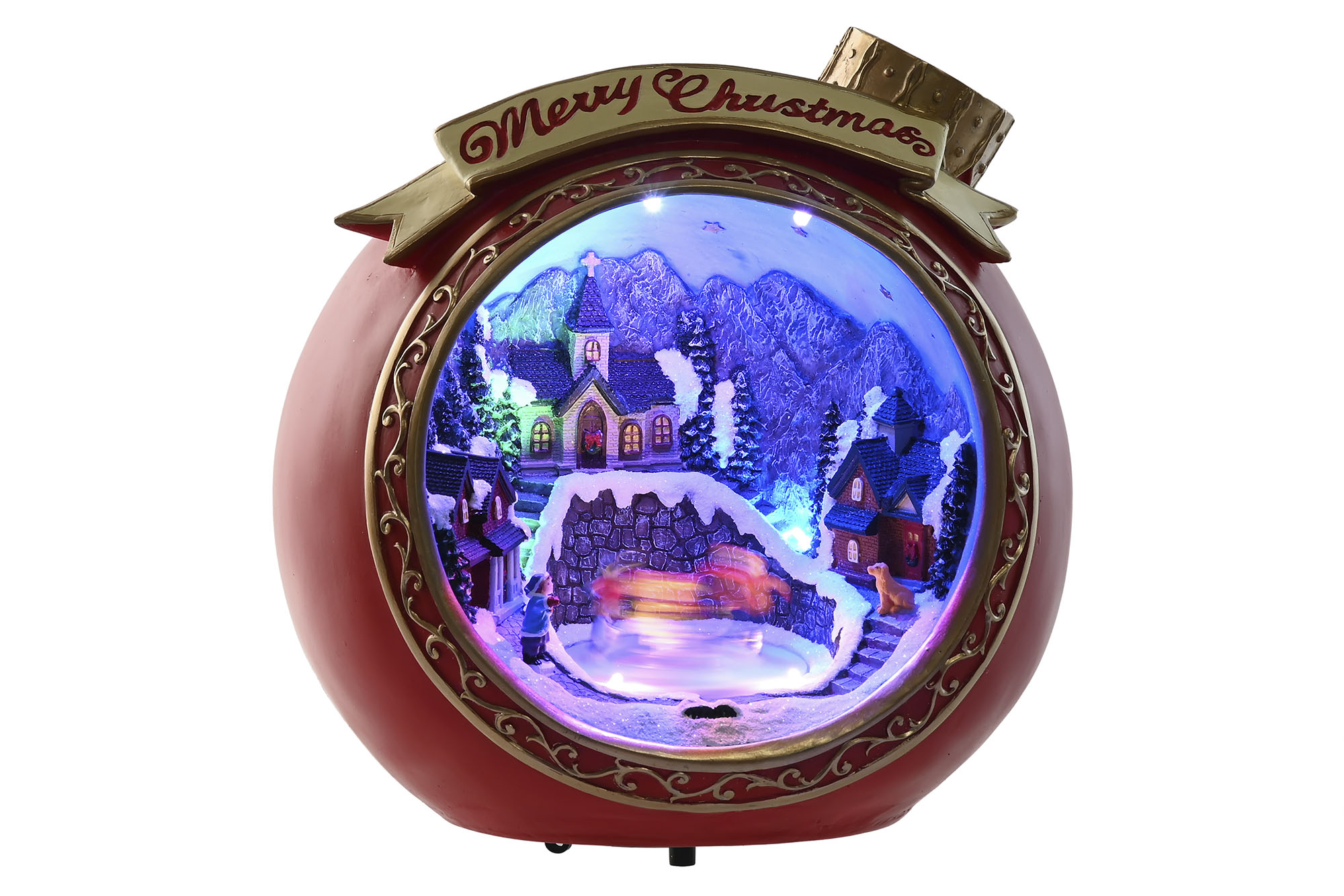 FIGURA LED RESINA 26,5X24X27 MOVIMIENTO MUSICAL