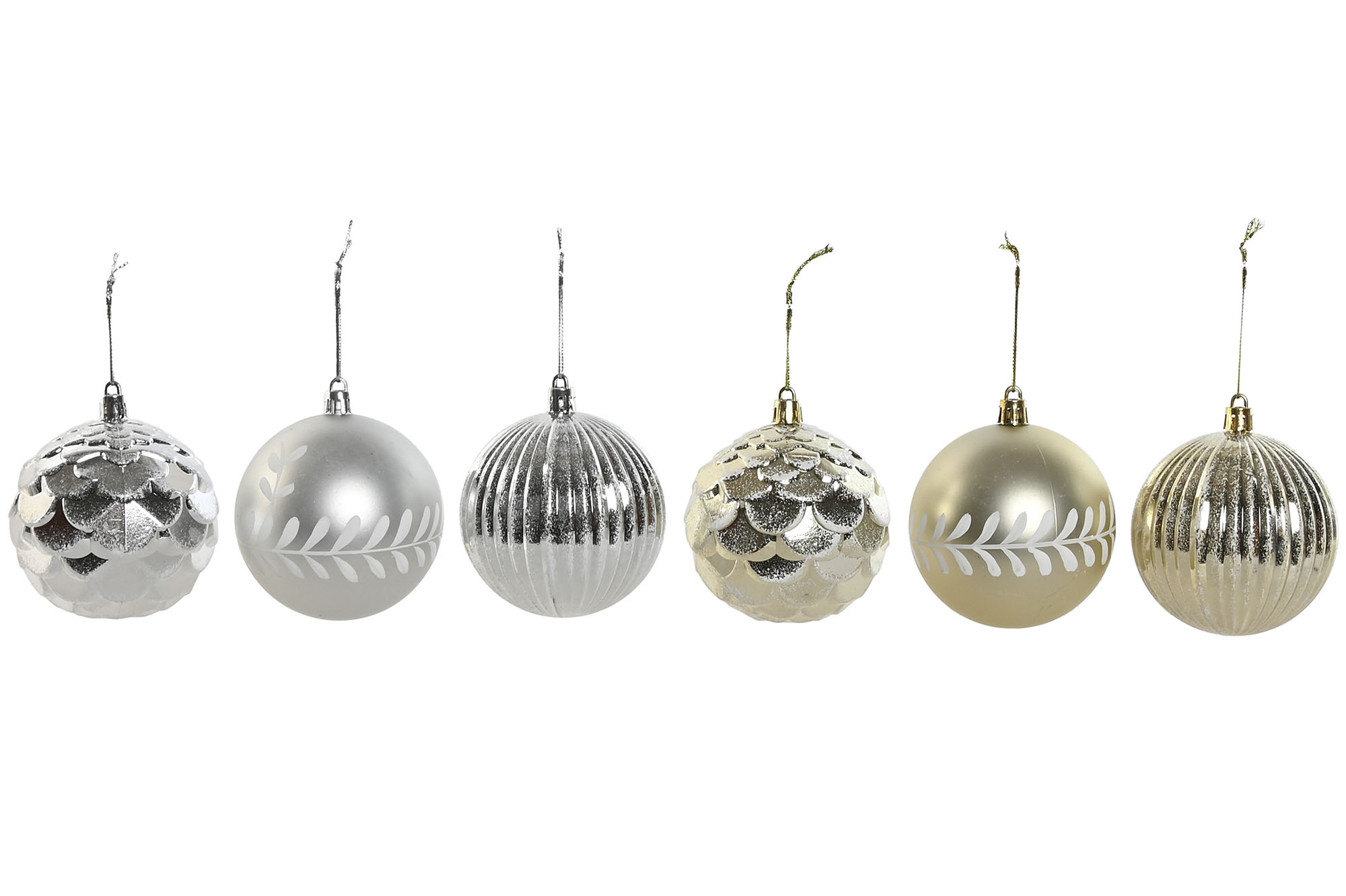 BOLA DECORACION SET 12 PVC 16X16X24 8CM 2 SURT.