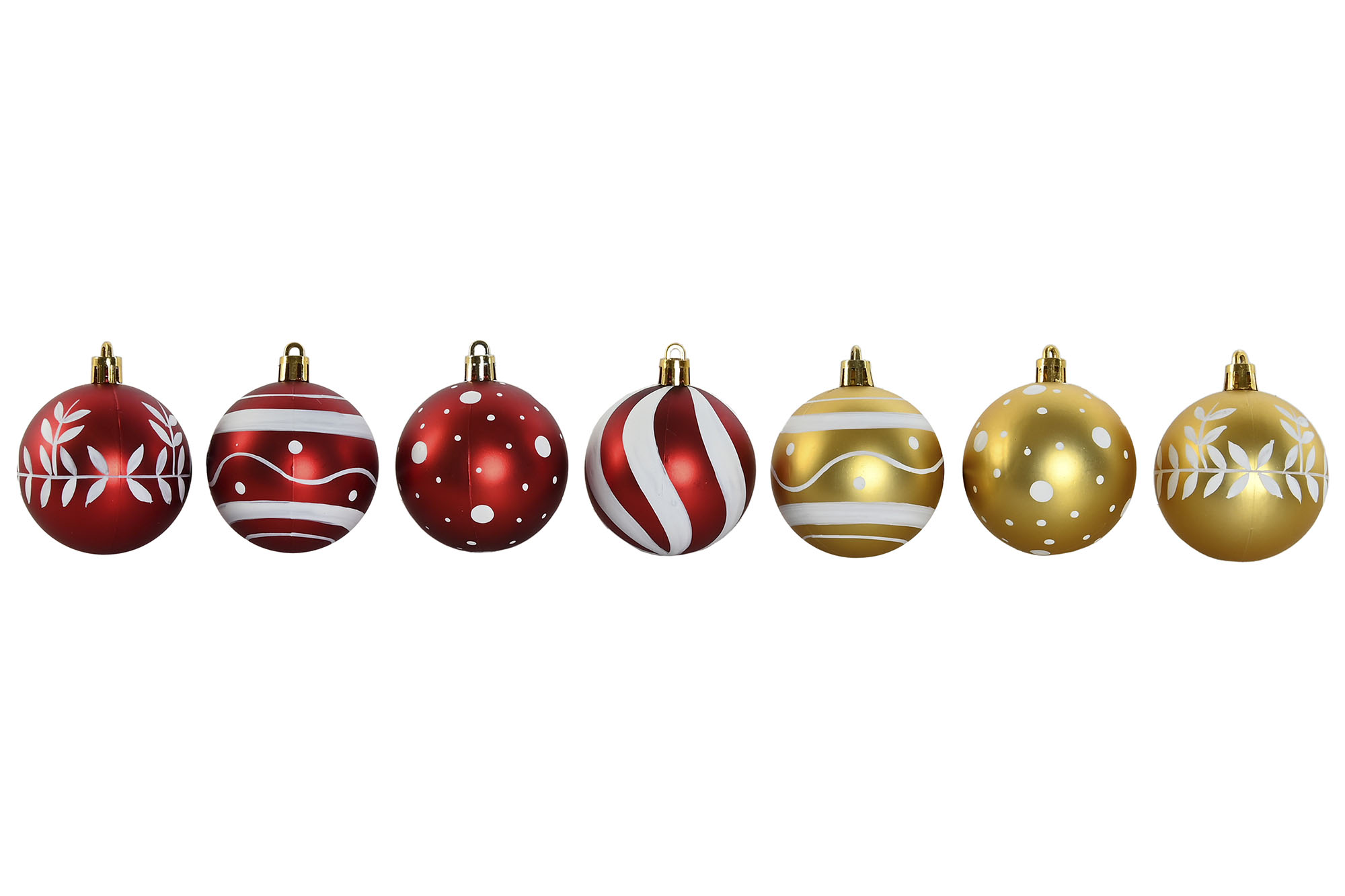BOLA DECORACION SET 16 PVC 25X6X25 ROJO