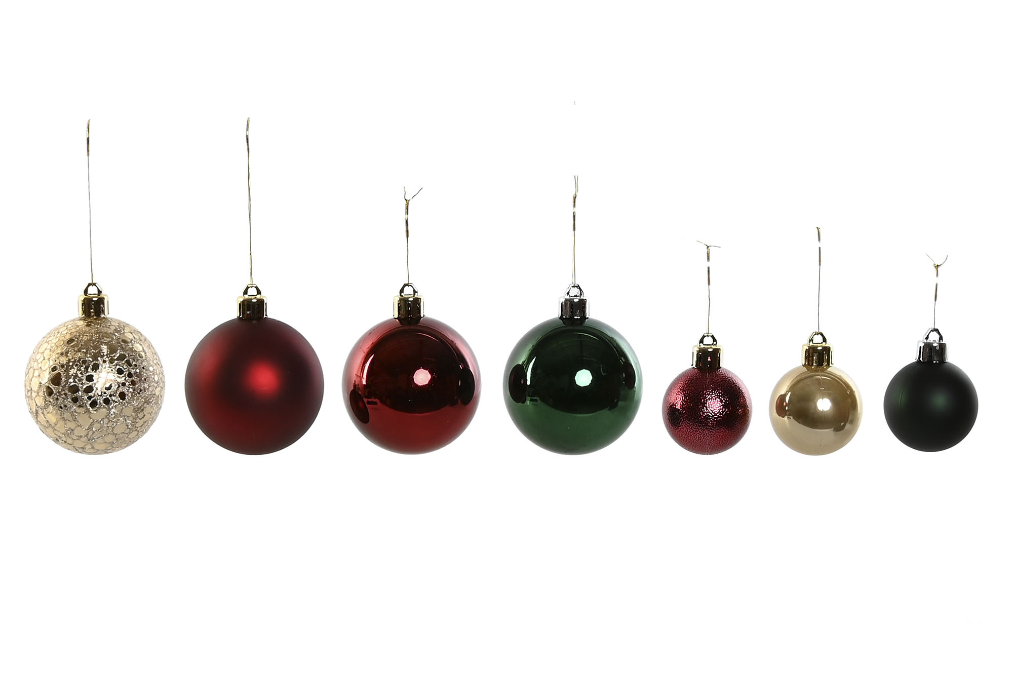 BOLA DECORACION SET 50 PE 27X12X25 6CM 4CM ROJO
