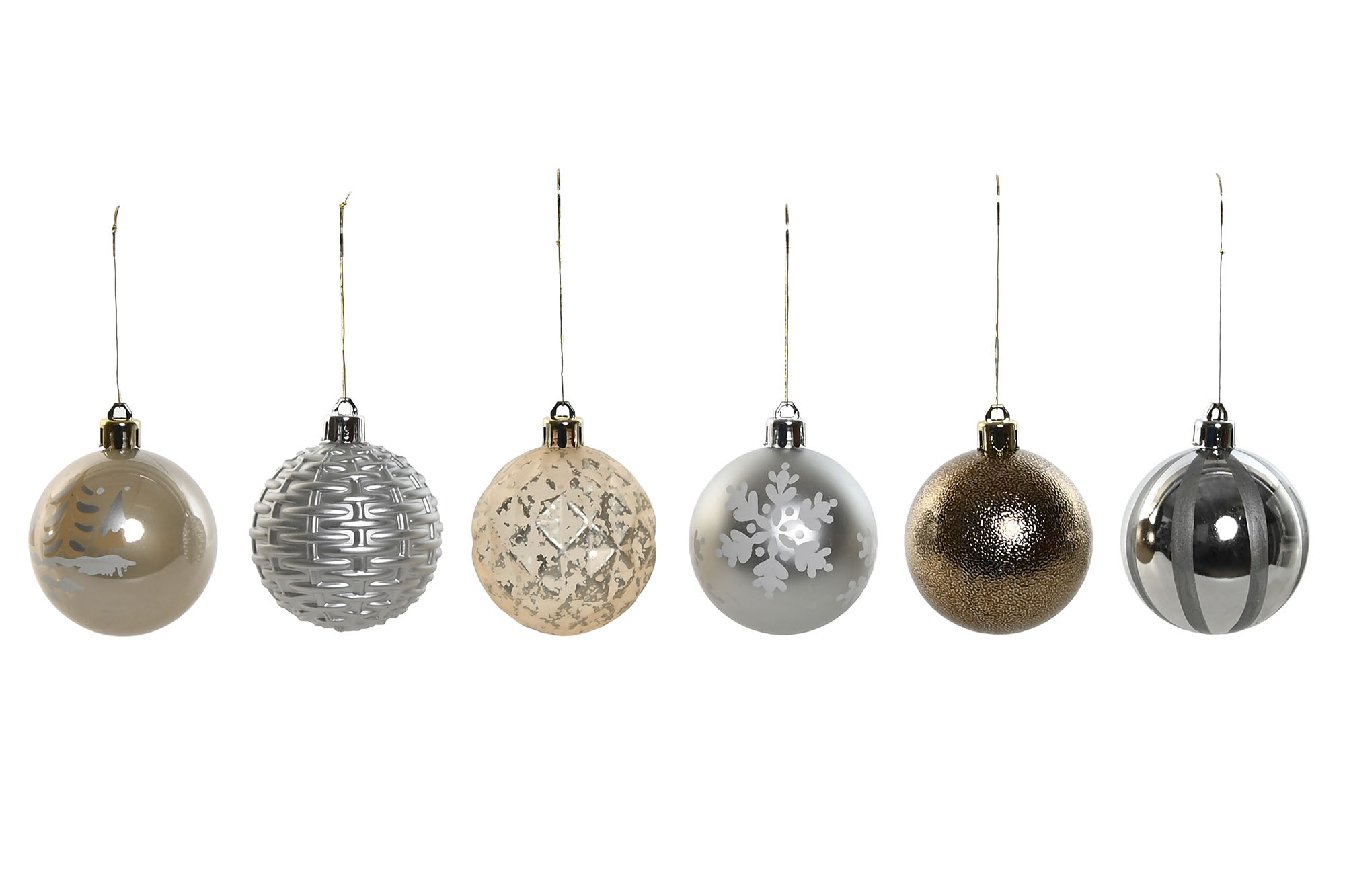 BOLA DECORACION SET 30 PE 16X16X31,5 6 CM CHAMPAN