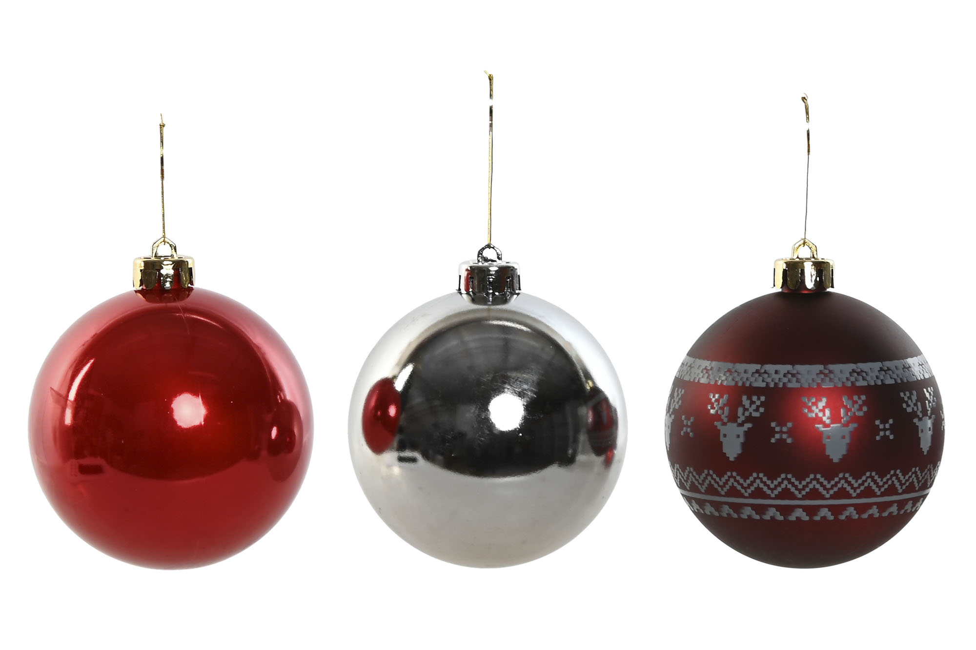 BOLA DECORACION SET 15 PE 21,5X21,5X22,5 8CM ROJO