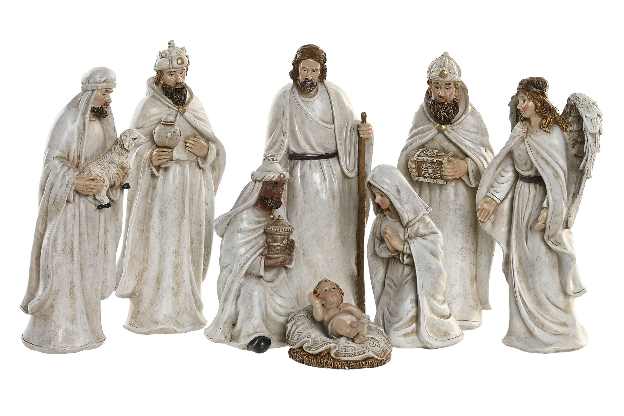 NACIMIENTO SET 8 RESINA 8X6X19 BLANCO