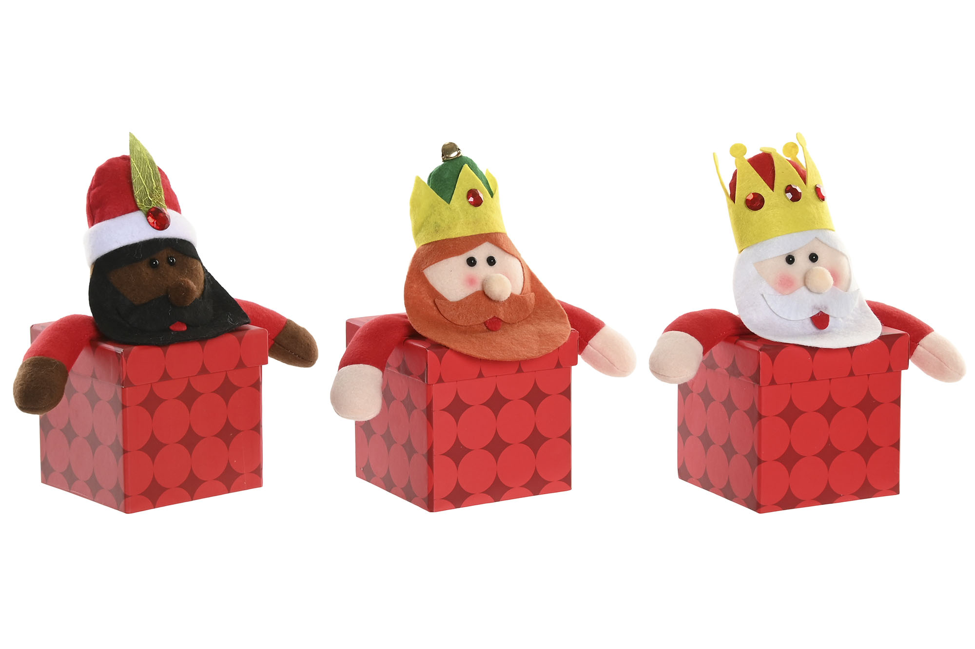 CAJA POLIESTER CARTON 21X11X21 REYES MAGOS 3 SURT.