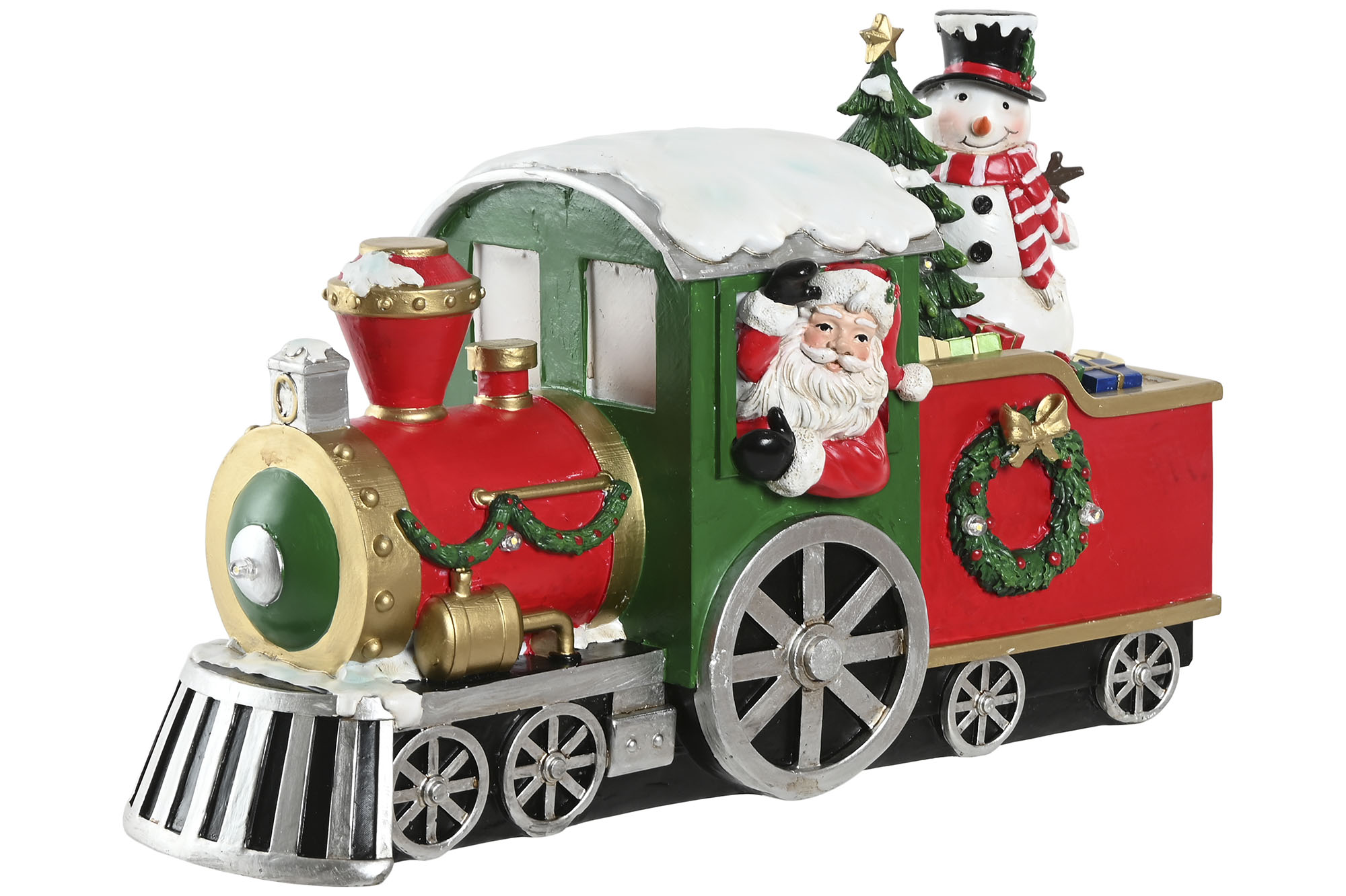 FIGURA LED RESINA 31X13X19 TREN ROJO