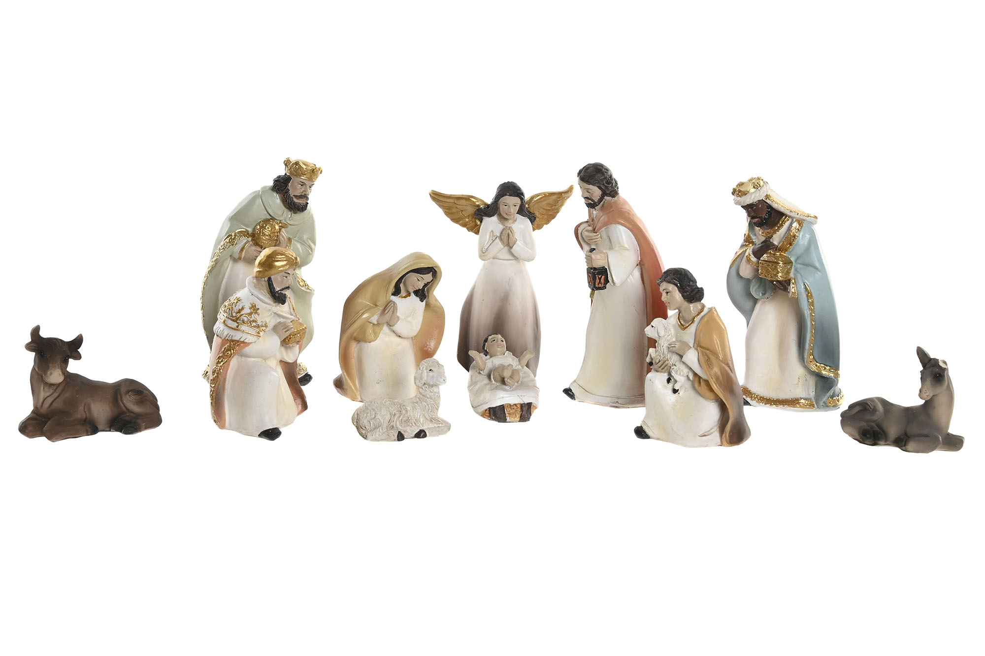 NACIMIENTO SET 11 RESINA 5X5X10,5 MULTICOLOR