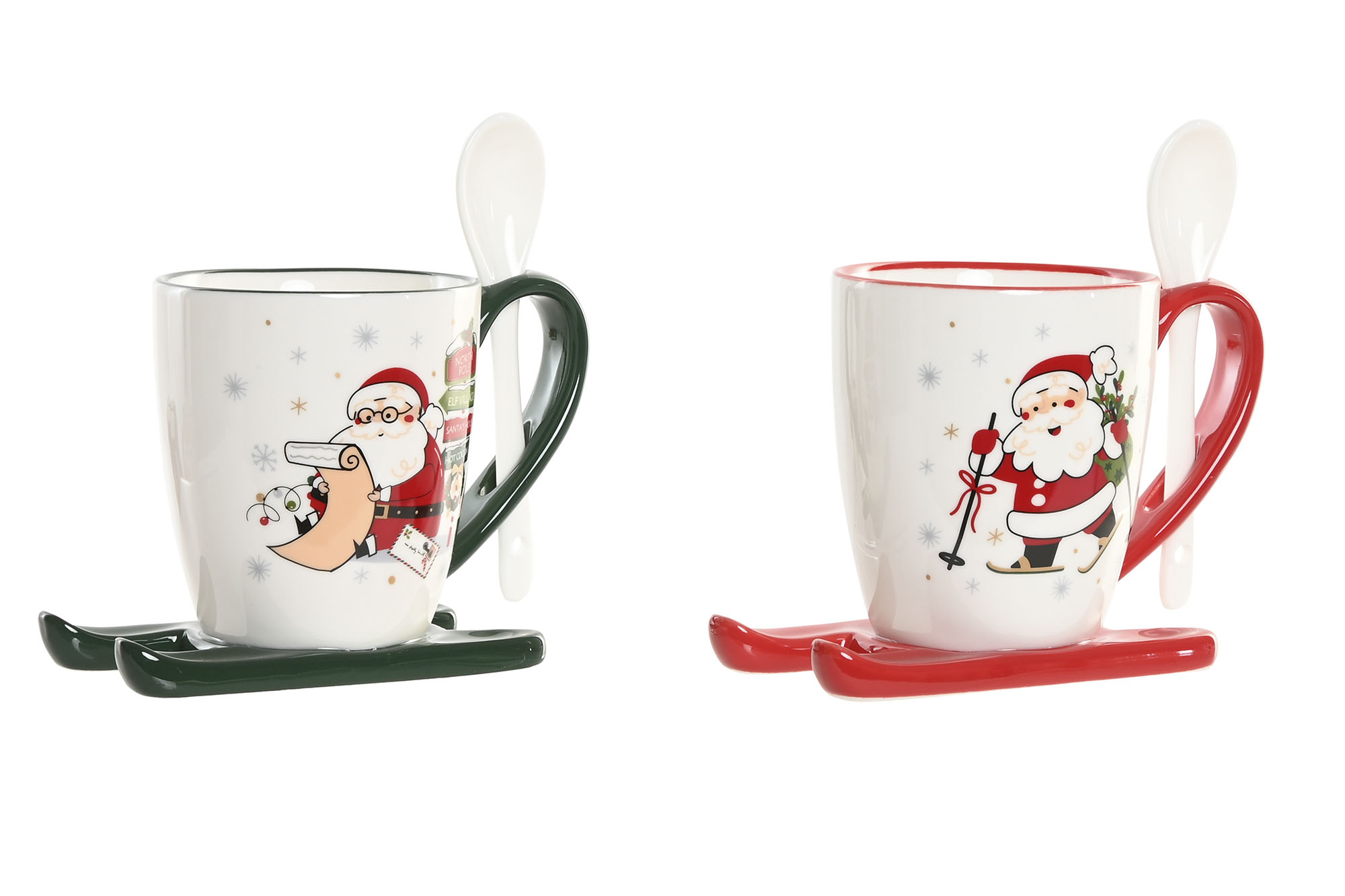 MUG PORCELANA 13X7,5X13 220ML TRINEO 2 SURT.