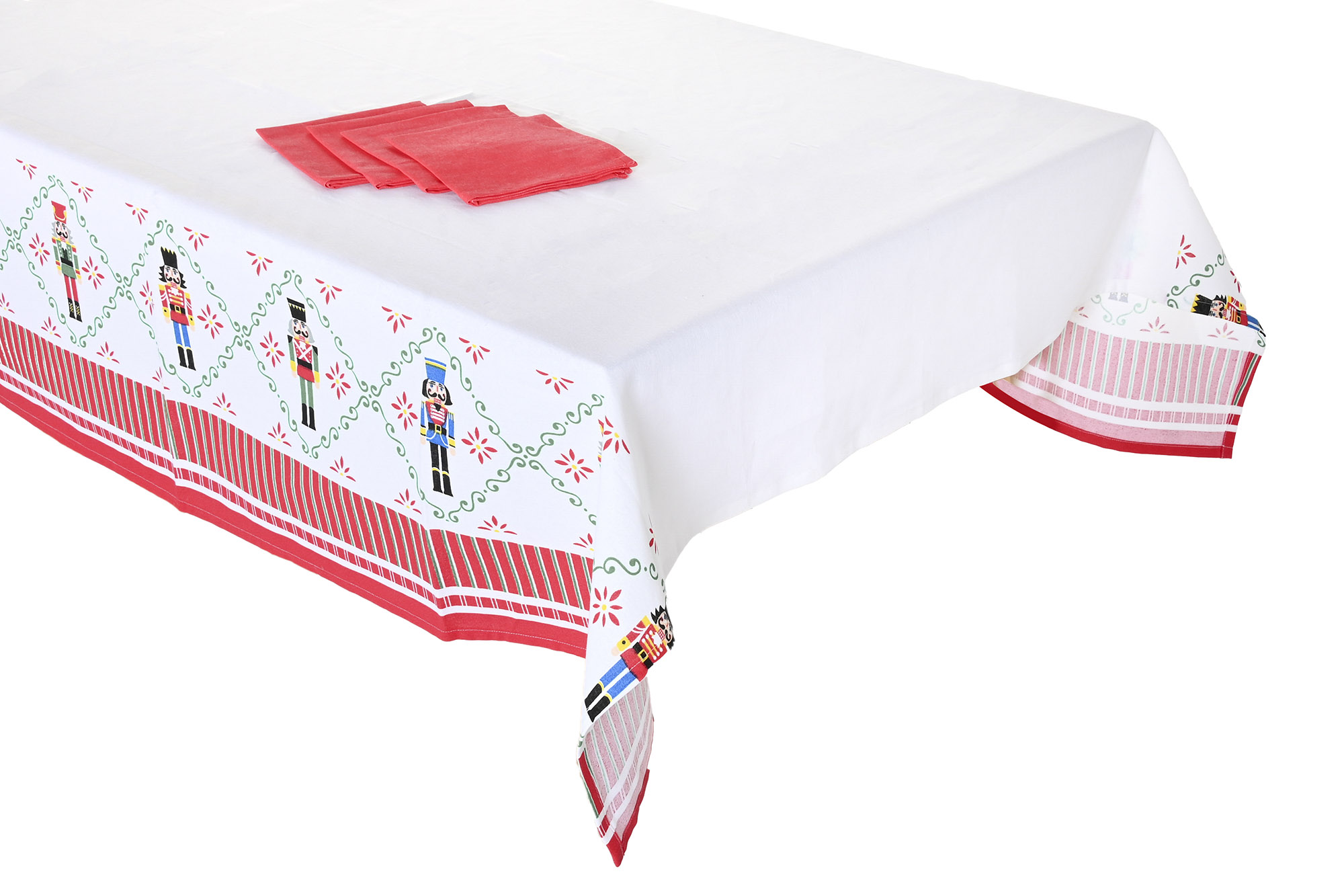 MANTEL SET 9 ALGODON 150X250X0,2 8SERV CASCANUECES
