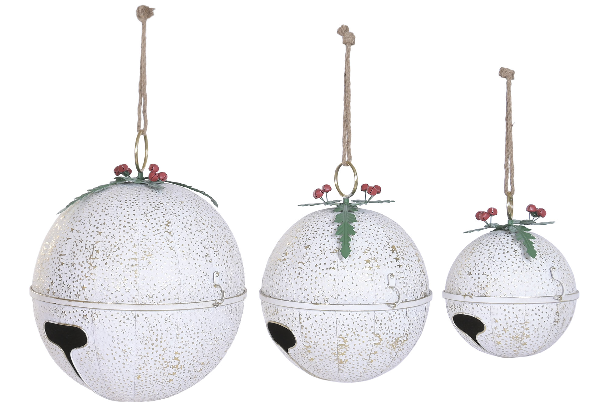 DECORACION COLGANTE SET 3 METAL 50,5X50,5X62 35 cm