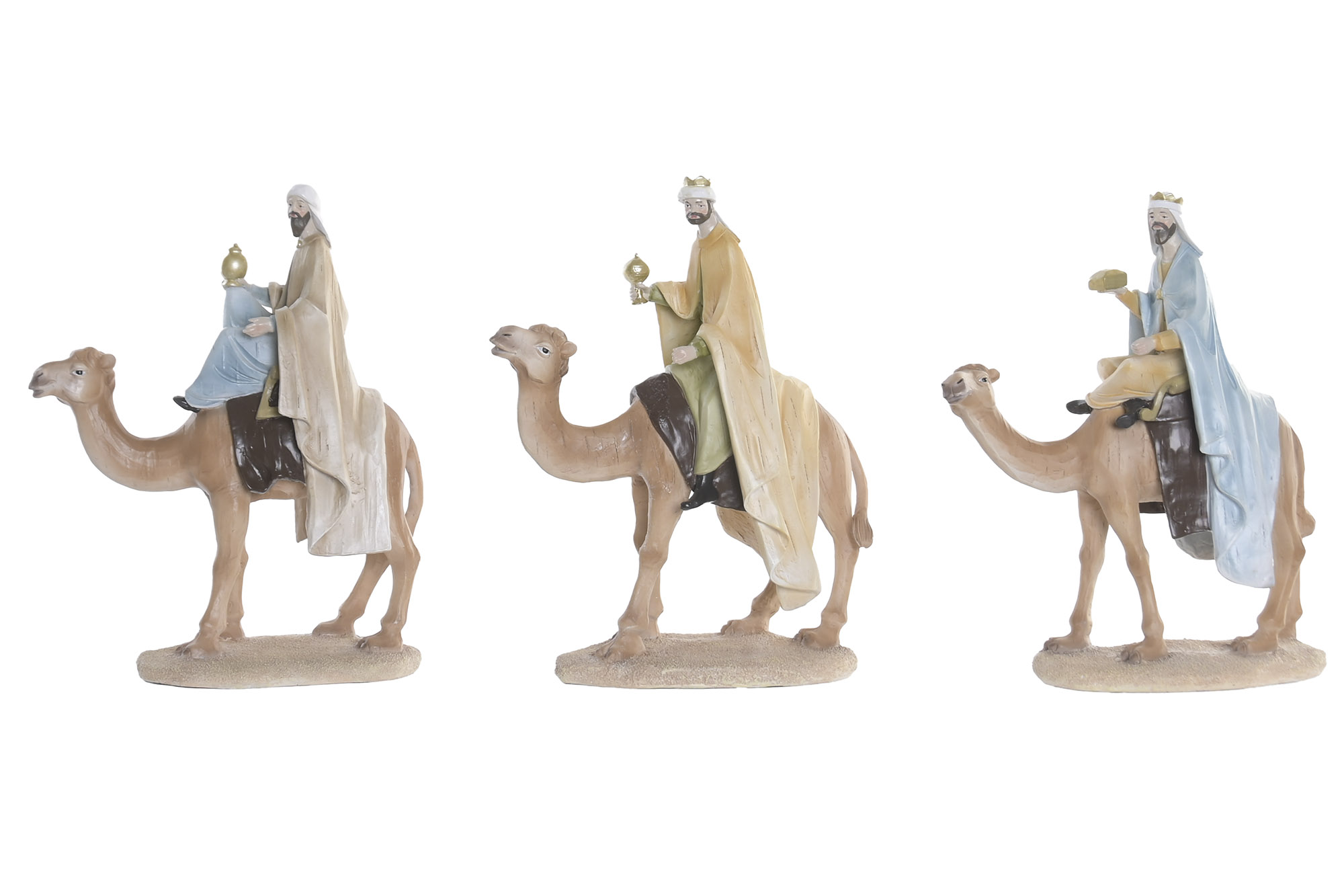 FIGURA RESINA 24X11X30 REYES DE ORIENTE 3 SURT.