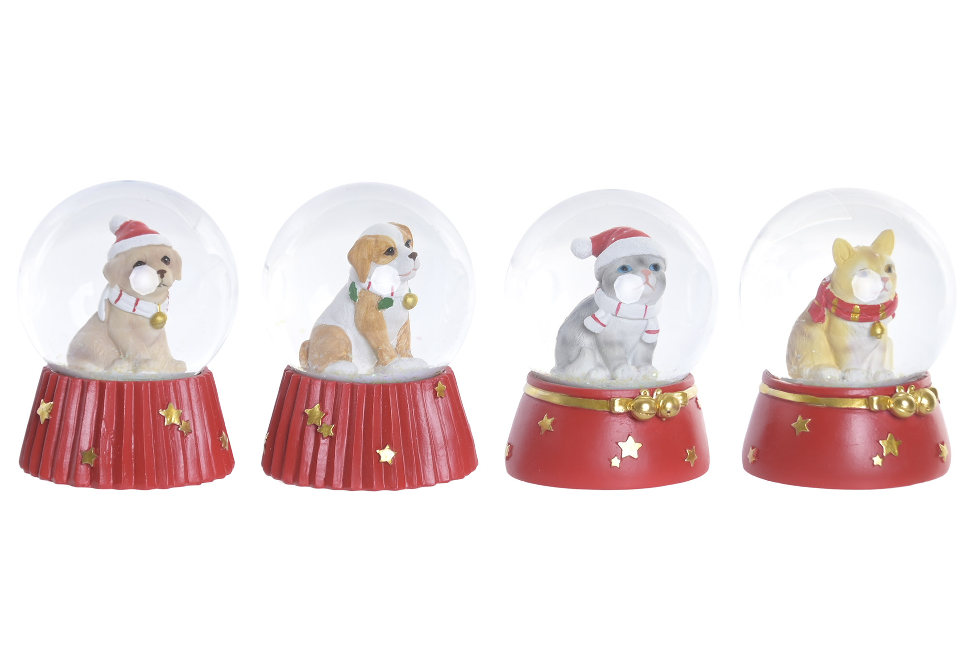 BOLA DECORACION CRISTAL RESINA 10X10X13 4 SURT.