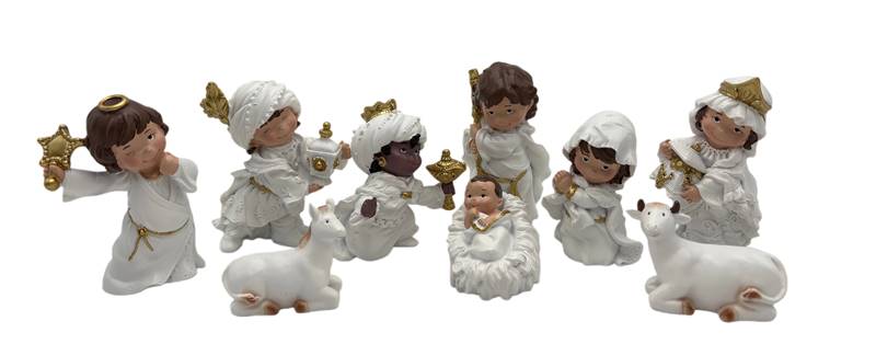 NACIMIENTO SET 9 RESINA 5,5X5X9 BLANCO
