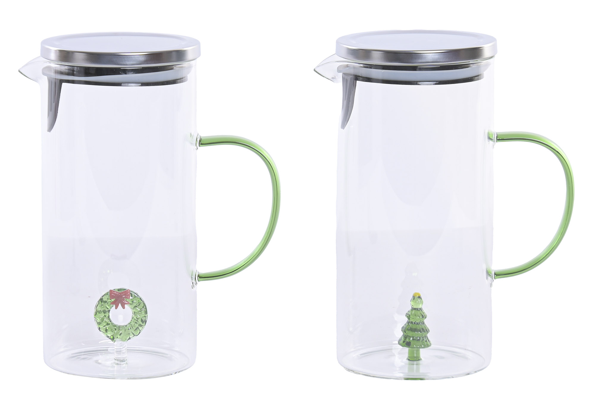 JARRA BOROSILICATO INOX 16,5X10X21 1,2L 2 SURT.