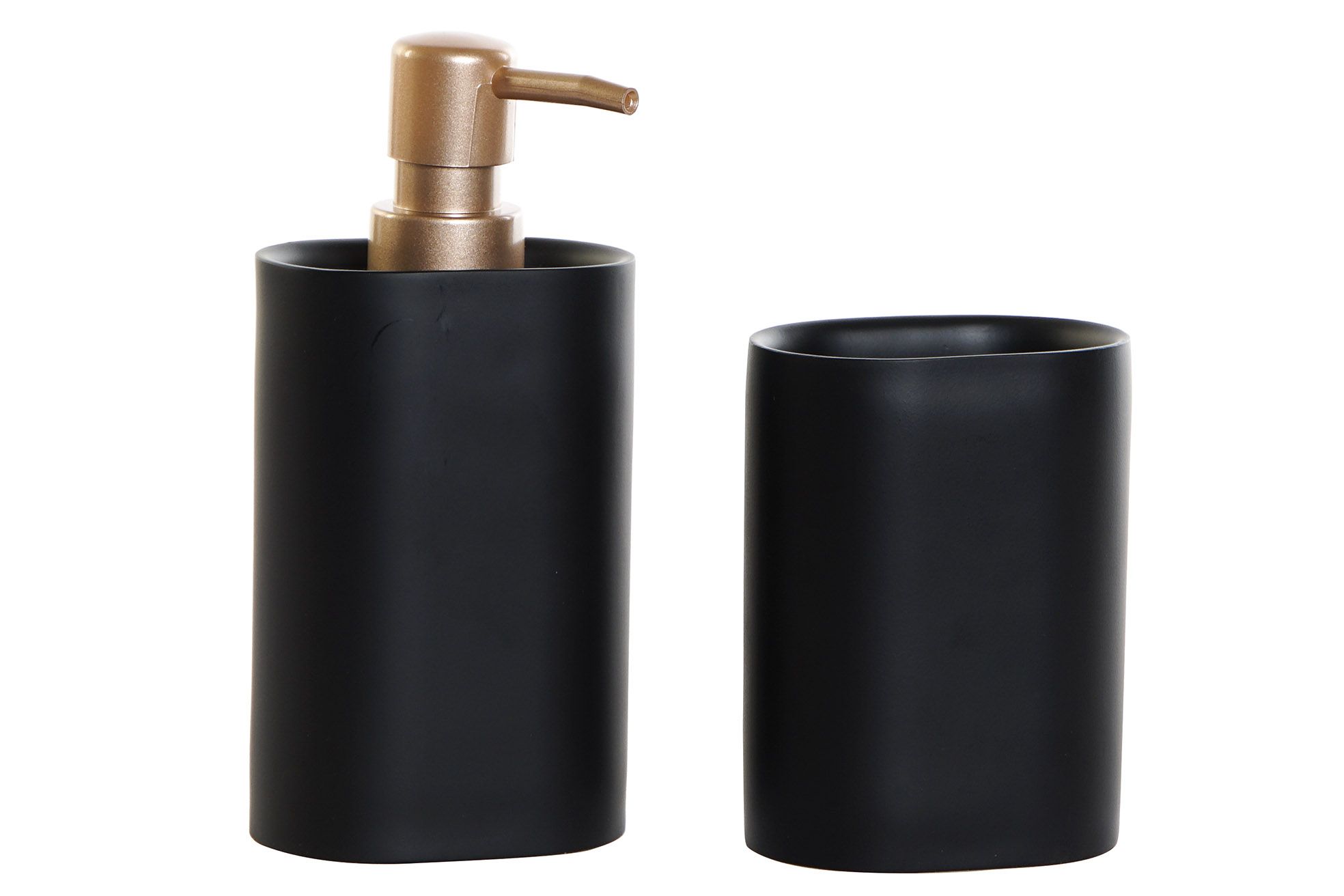 DOSIFICADOR SET 2 RESINA PVC 8,5X6X18 NEGRO