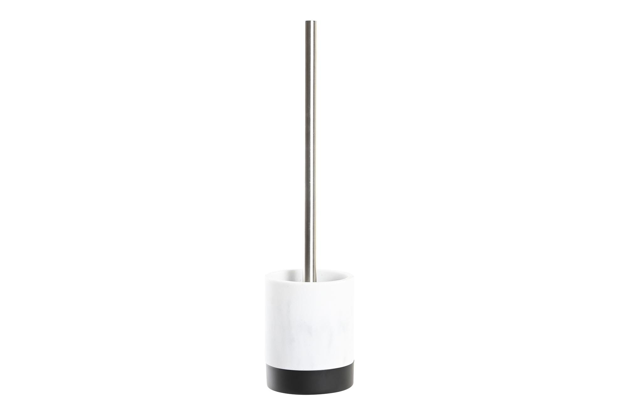 ESCOBILLERO RESINA INOX 10X10X37,4 MARMOL BLANCO