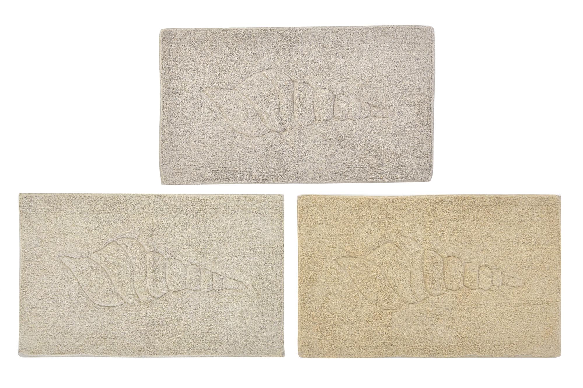 ALFOMBRA ALGODON 80X50X1 520GR GR BAÑO 3 SURT.