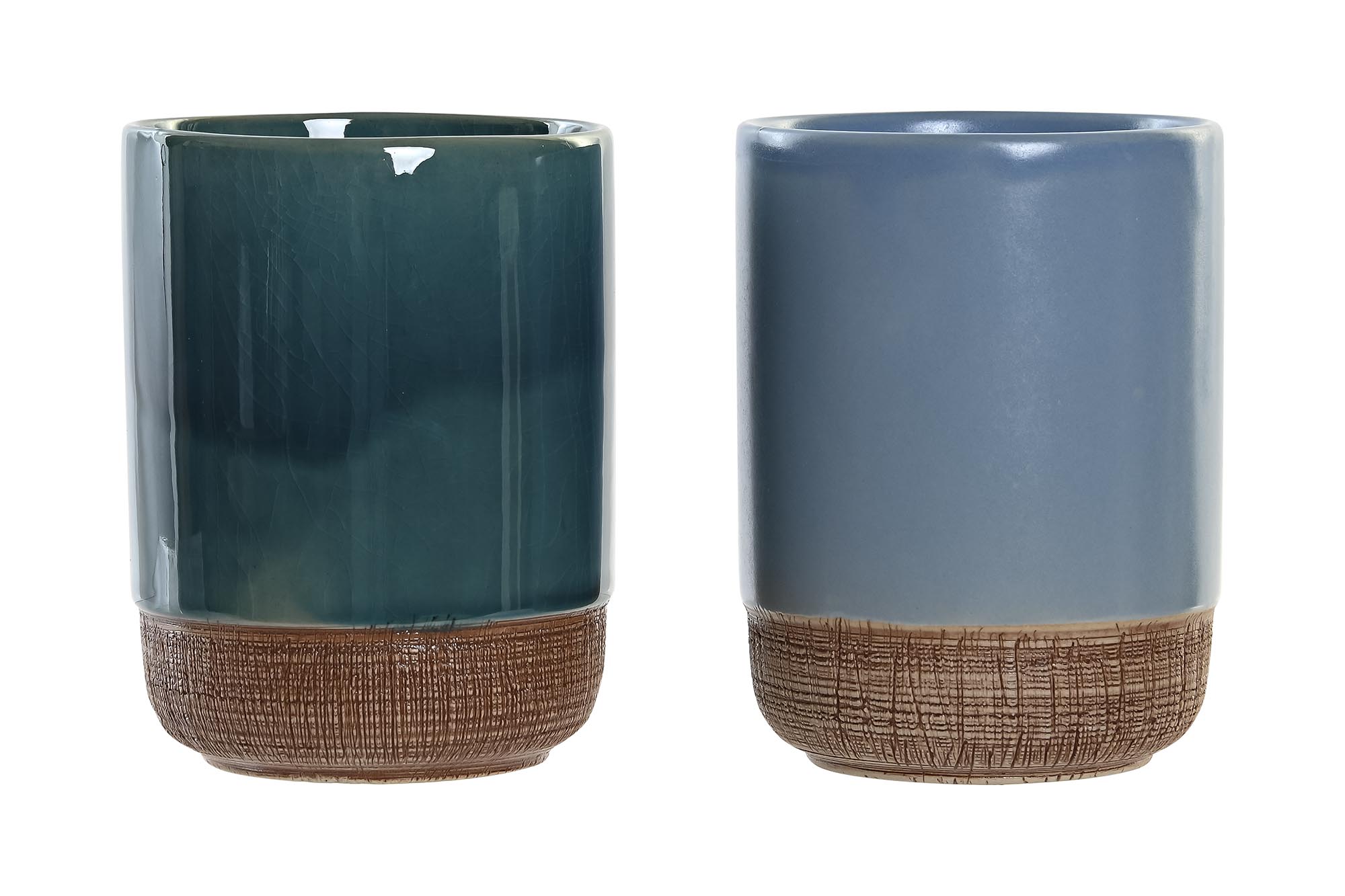 VASO GRES 8X8X10 CRAQUELADO 2 SURT.