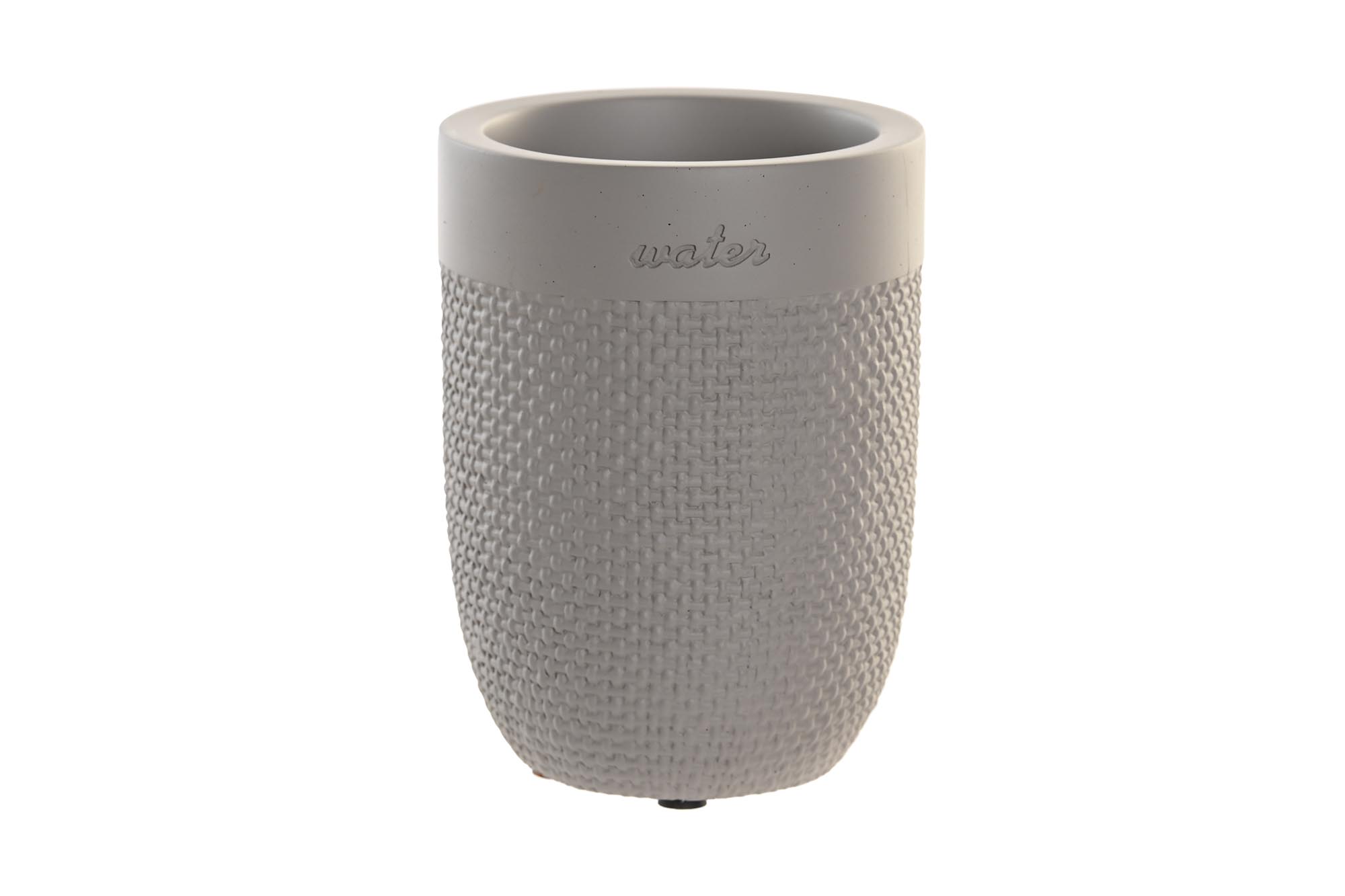 VASO CEMENTO 8X8X10,5 MATE GRIS