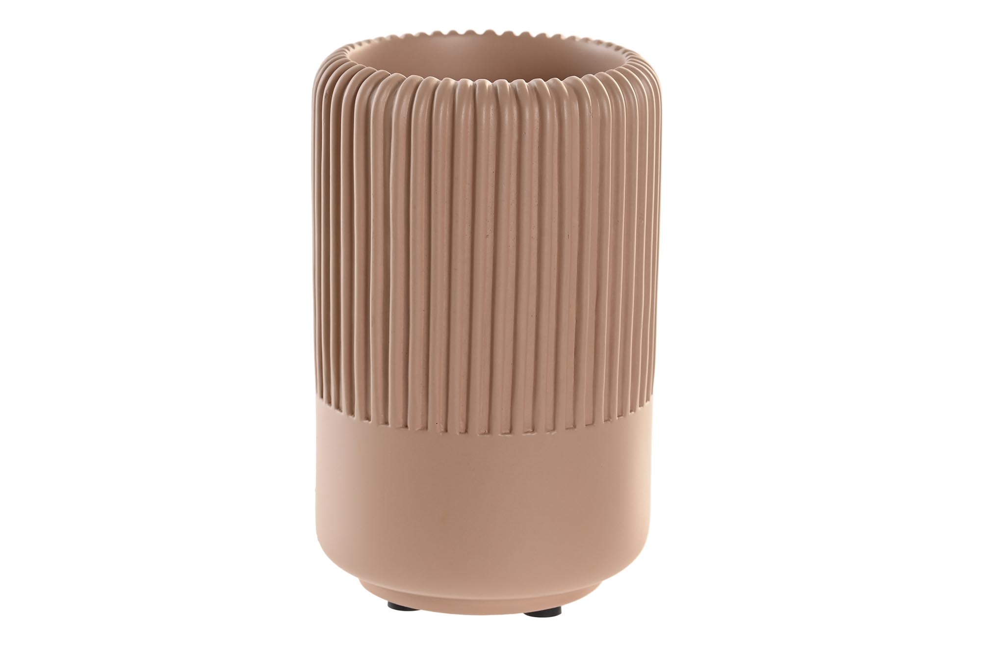 VASO CEMENTO 7X7X11 MATE TERRACOTA