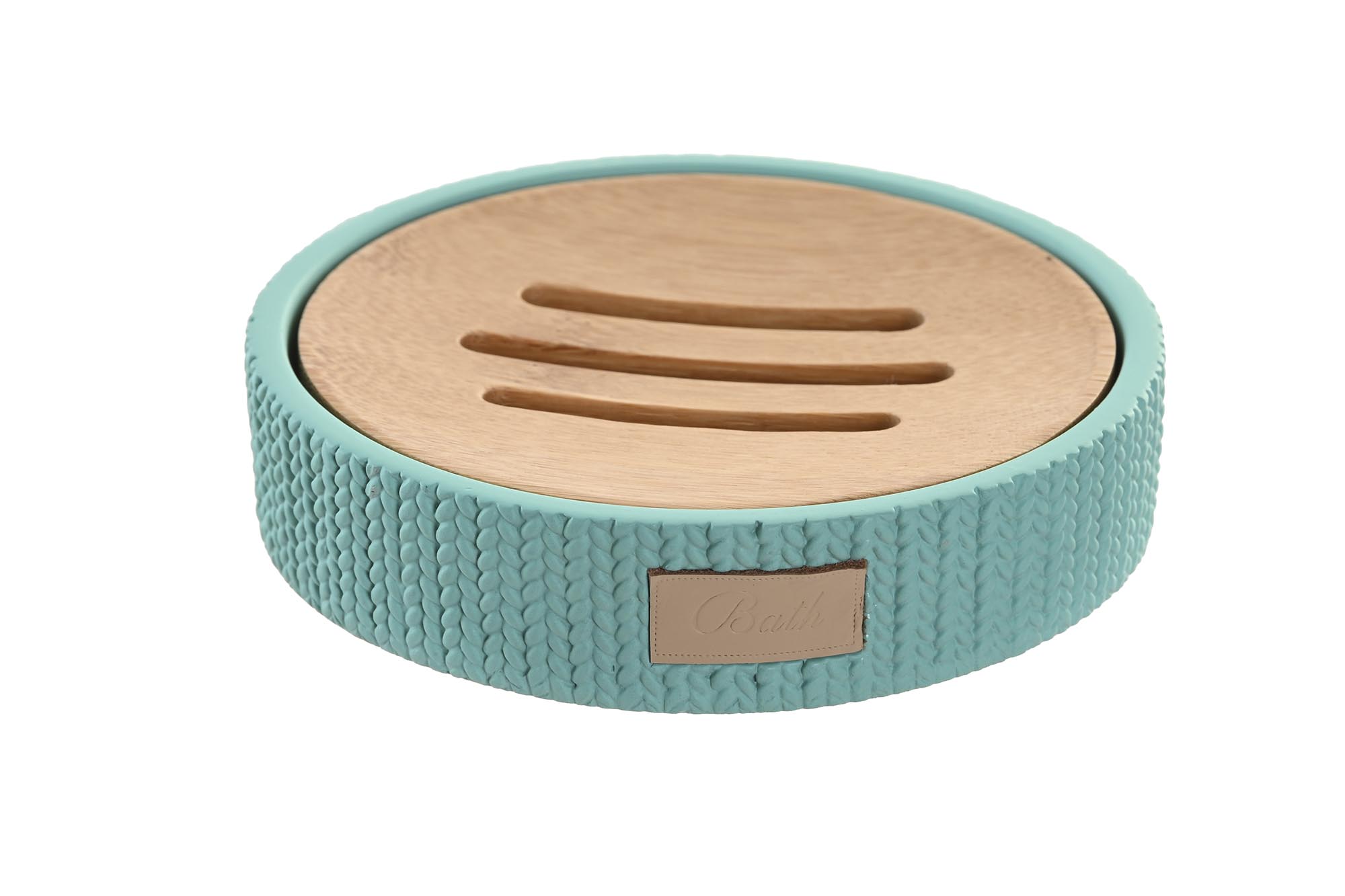 JABONERA CEMENTO BAMBU 11X11X2,5 MATE VERDE MENTA