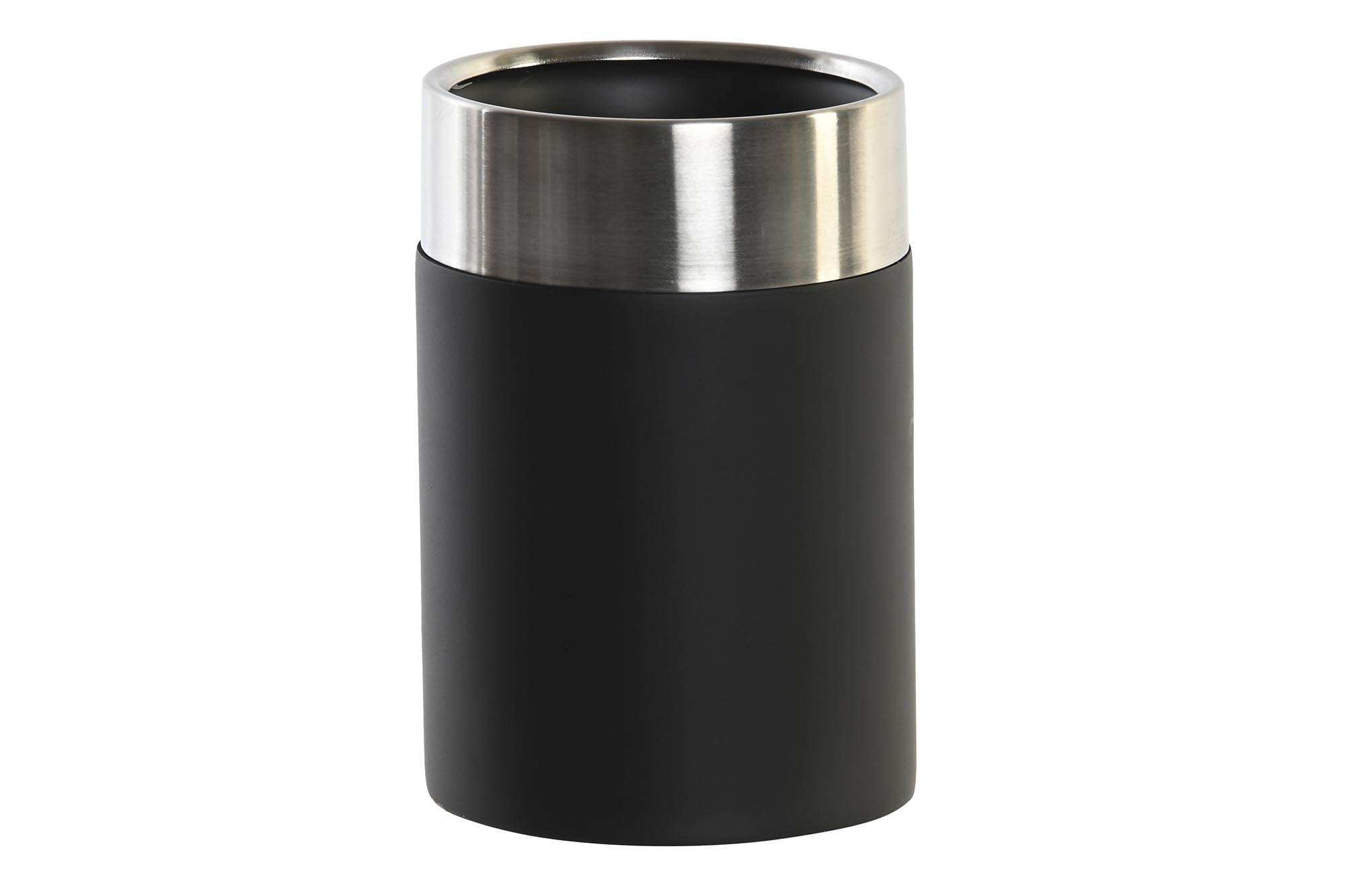VASO RESINA INOX 7X7X10,5 NEGRO