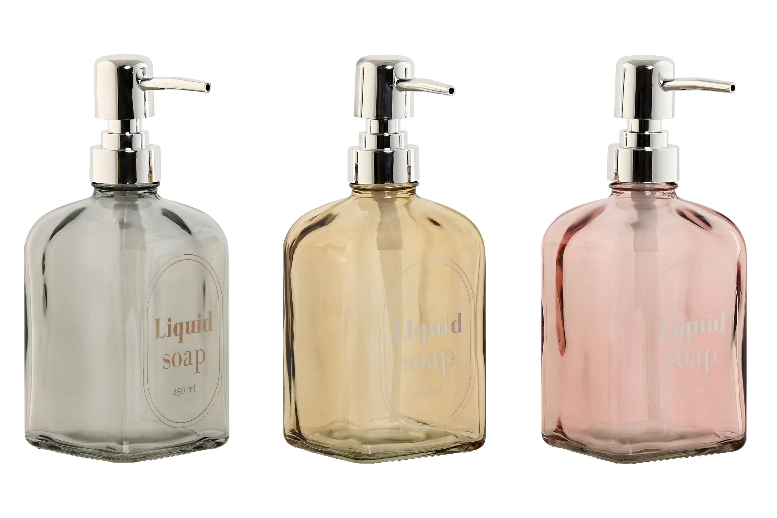 DOSIFICADOR CRISTAL ABS 8X7,5X19 450 ML, 3 SURT.