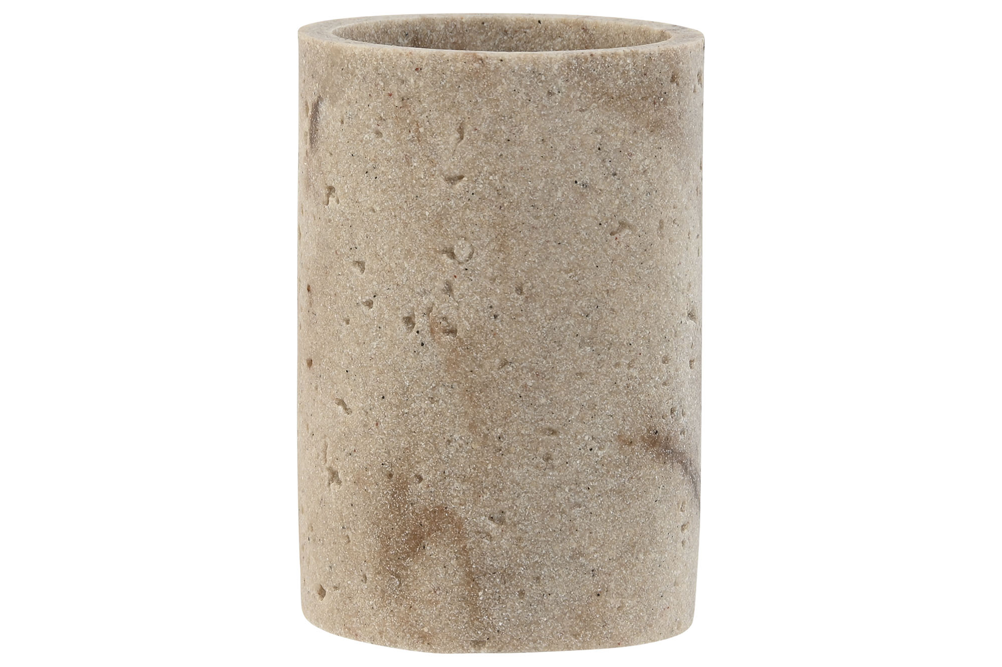 VASO RESINA 7X7X10 SIMIL MARMOL CREMA