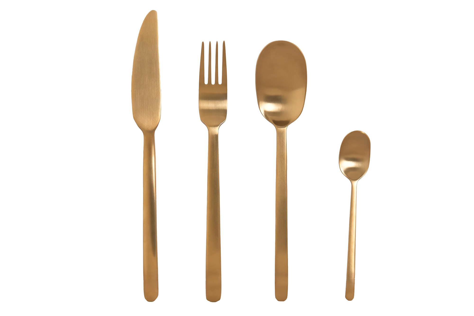 CUBERTERIA SET 16 INOX 6X2X22,8 DORADO