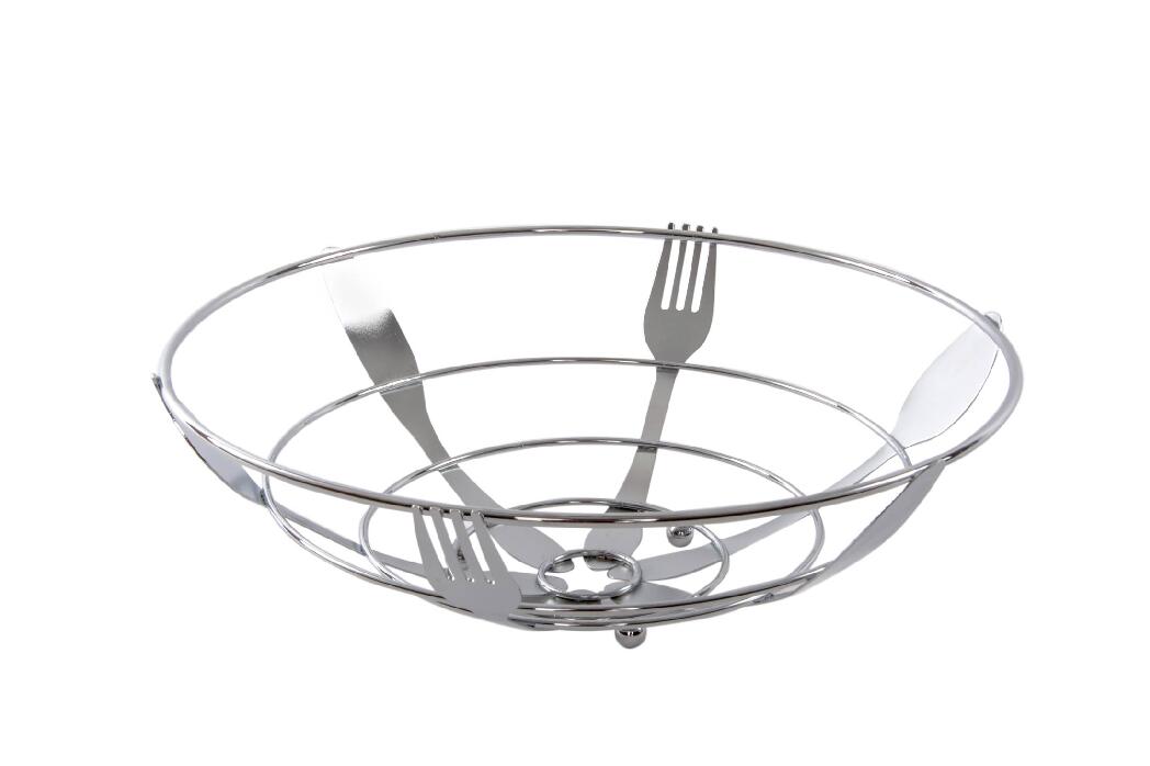 FRUTERO METAL CROMADO 26X8,5 CUBIERTOS PLATEADO