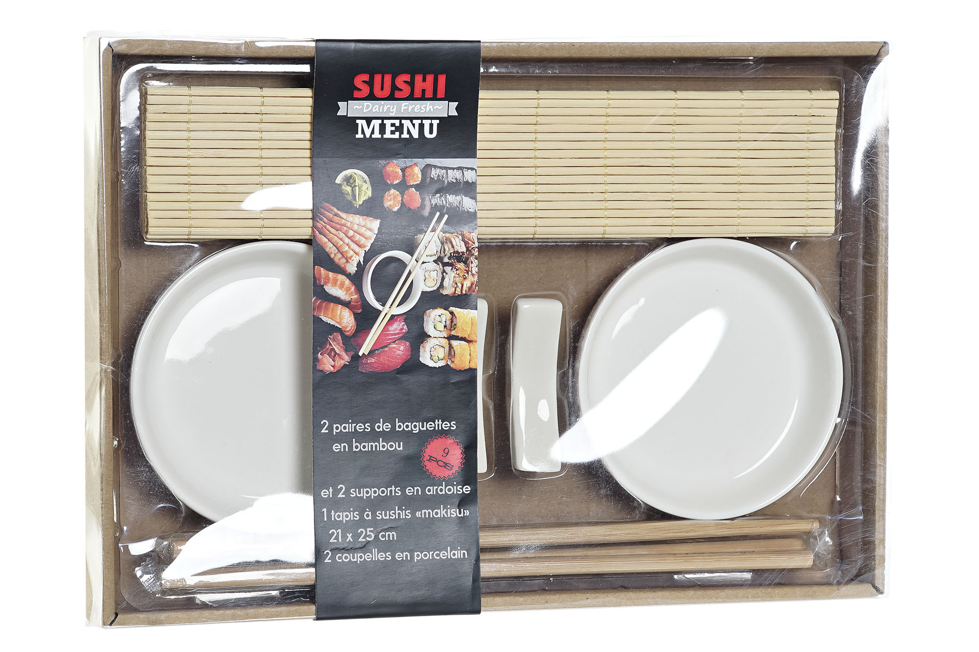 SUSHI SET 7 BAMBU GRES 28,8X19,8X3 NATURAL