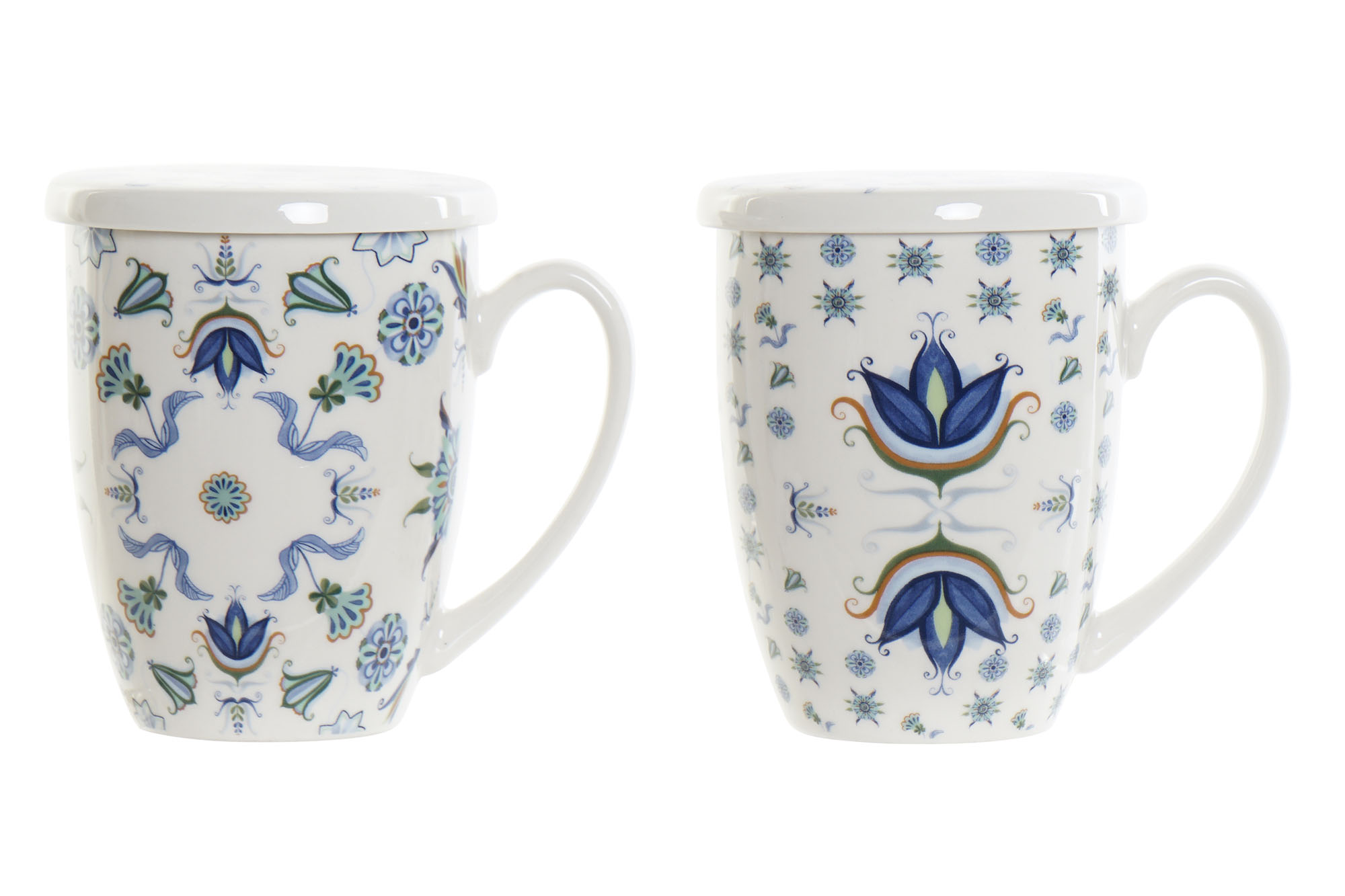 MUG INFUSIONES PORCELANA 12X9X11 380ML, AZULEJOS 2